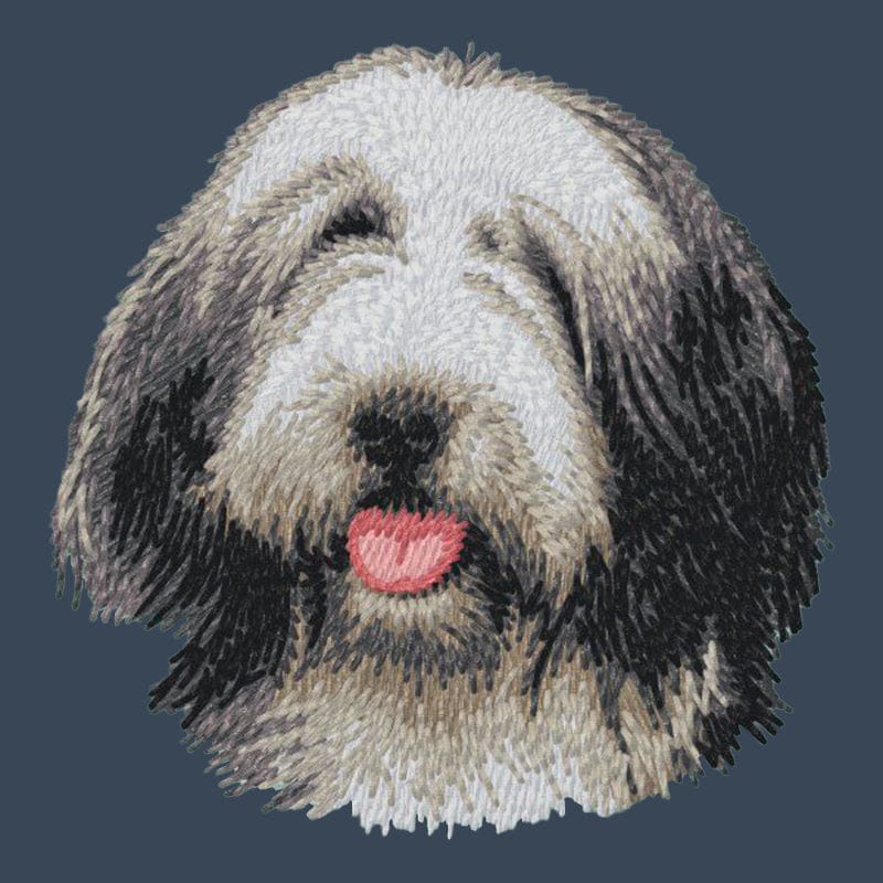 Bearded Collie Embroidered Women's Denim Shirt - Image 4