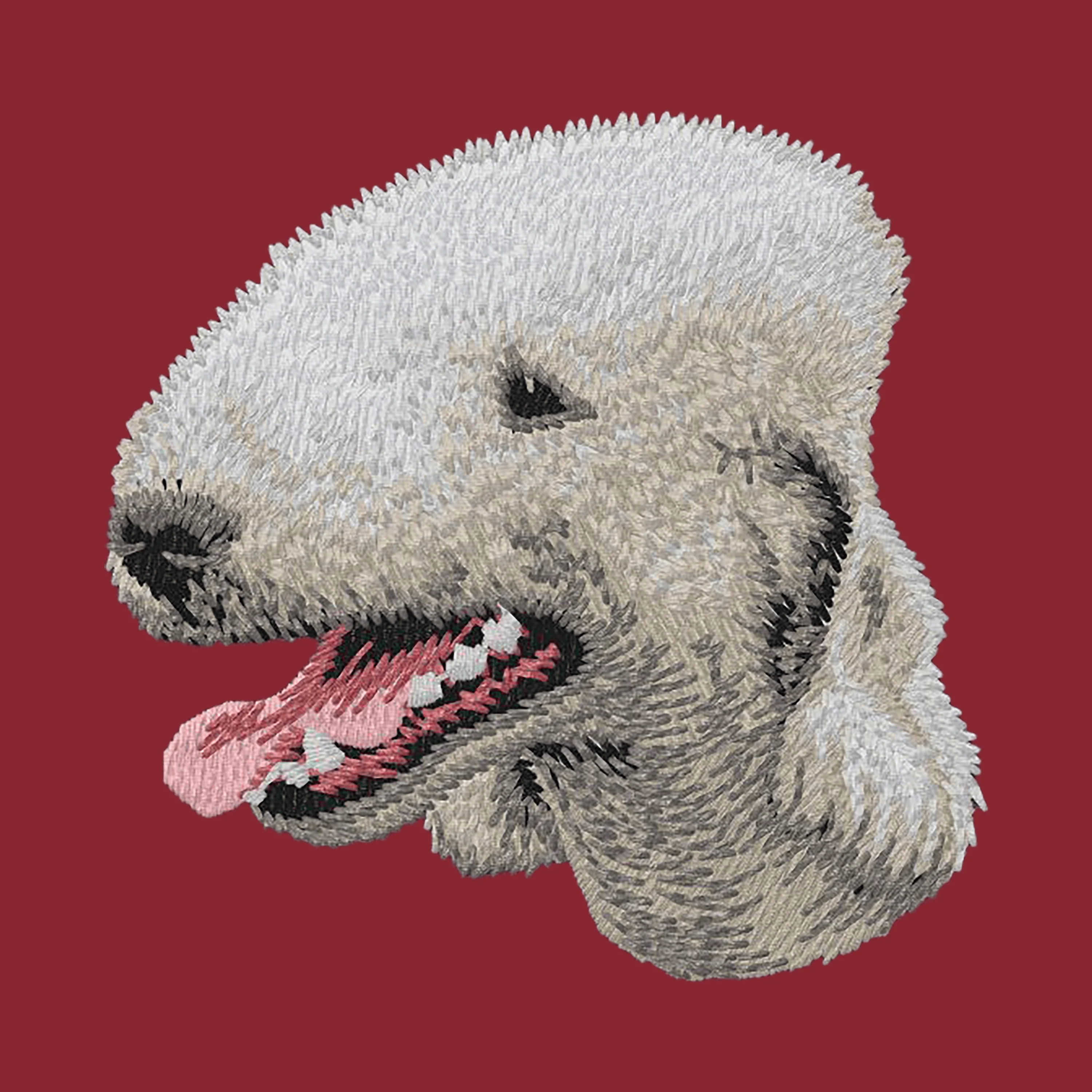 Bedlington Terrier Embroidered Wearable Blanket - Image 2