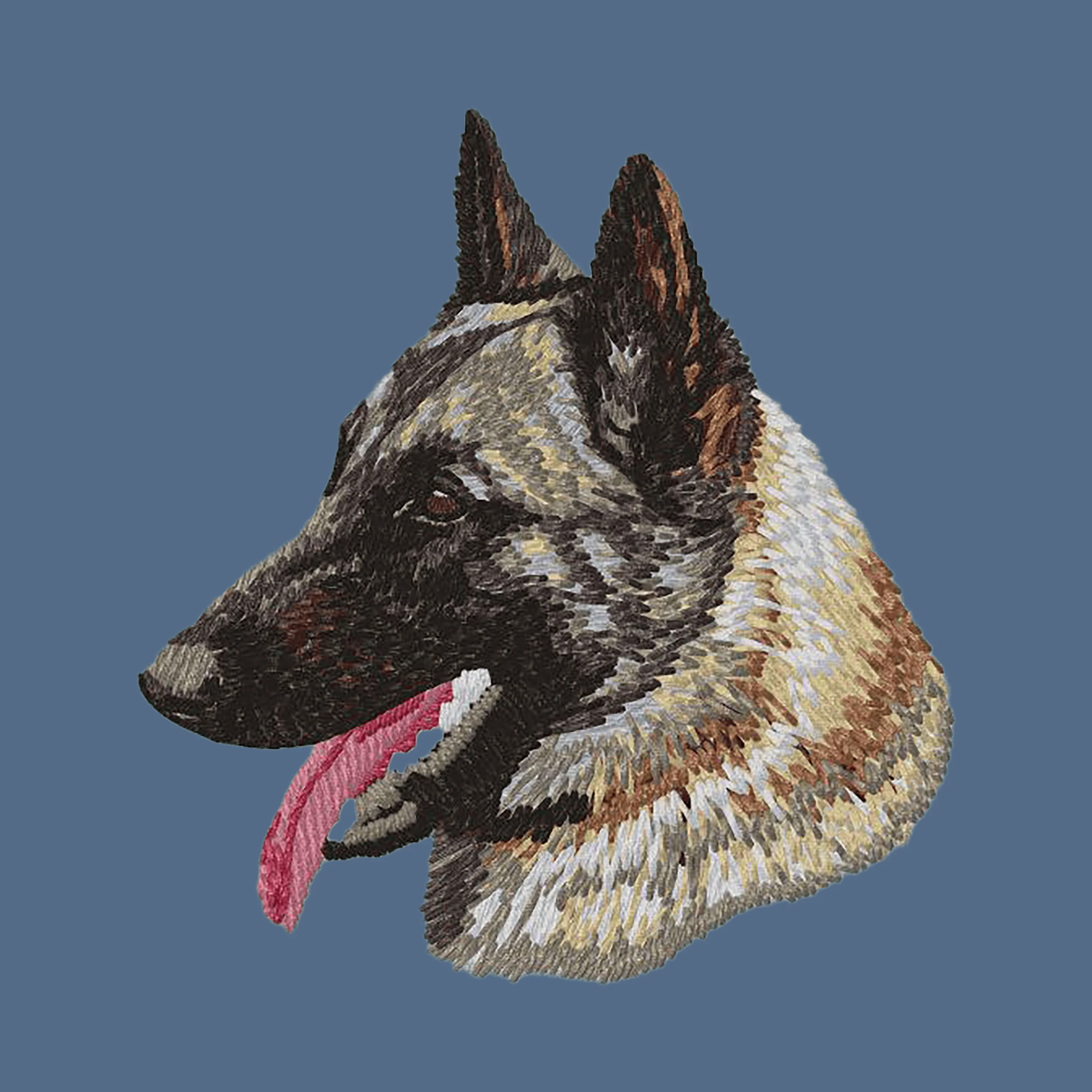 Belgian Malinois Embroidered Women's Denim Shirt - Image 2