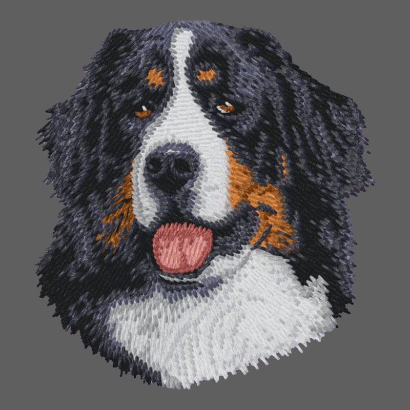 Bernese Mountain Dog Embroidered Women's Fleece Jacket - Image 2