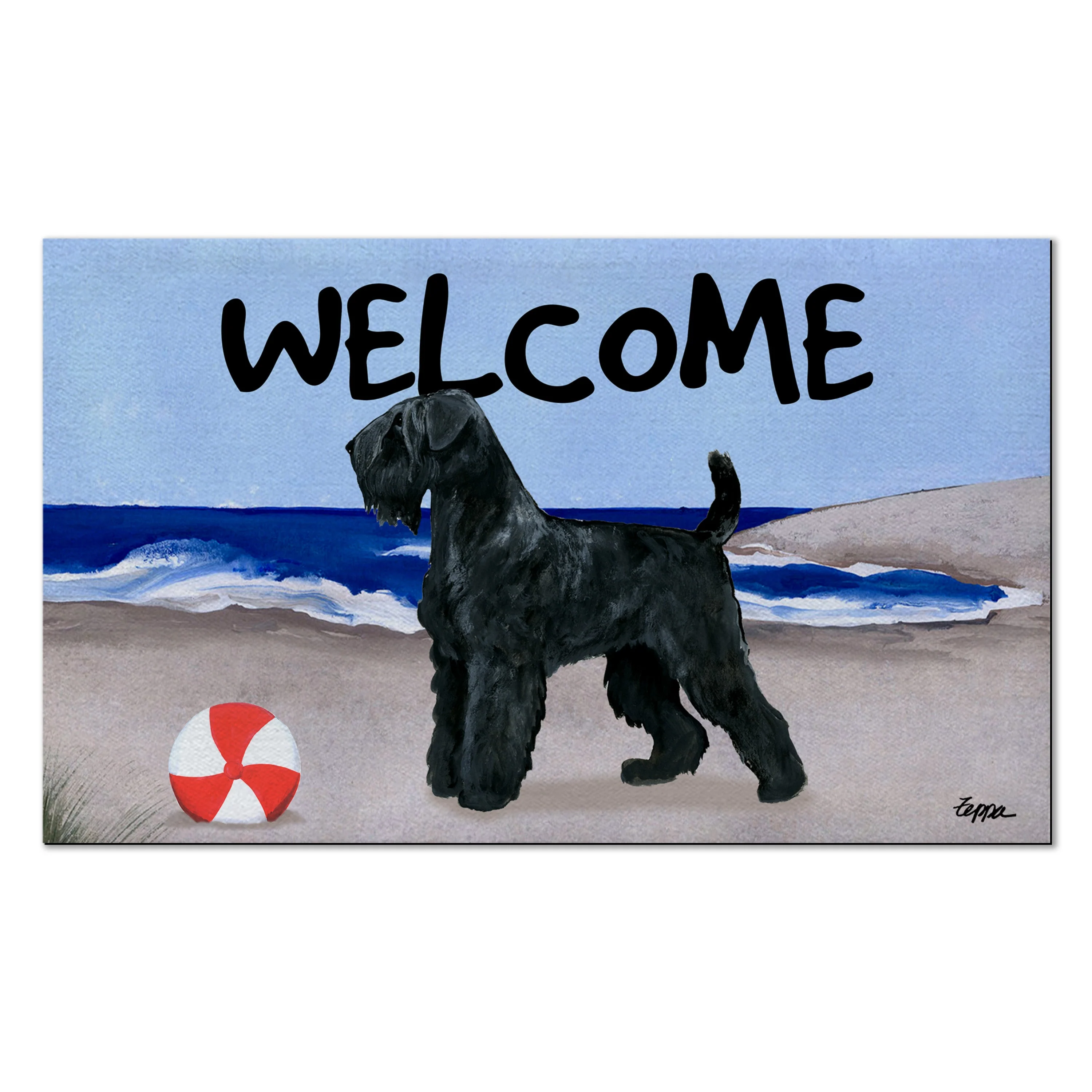 Black Russian Terrier Welcome Mat - Image 3