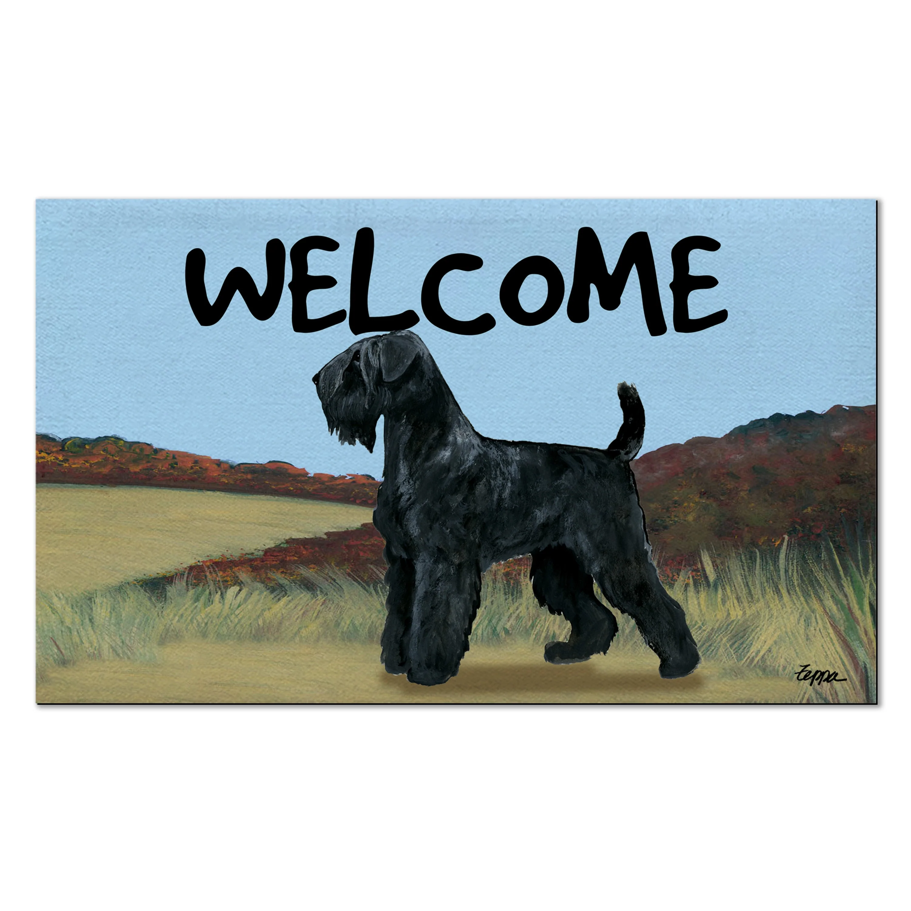 Black Russian Terrier Welcome Mat - Image 6