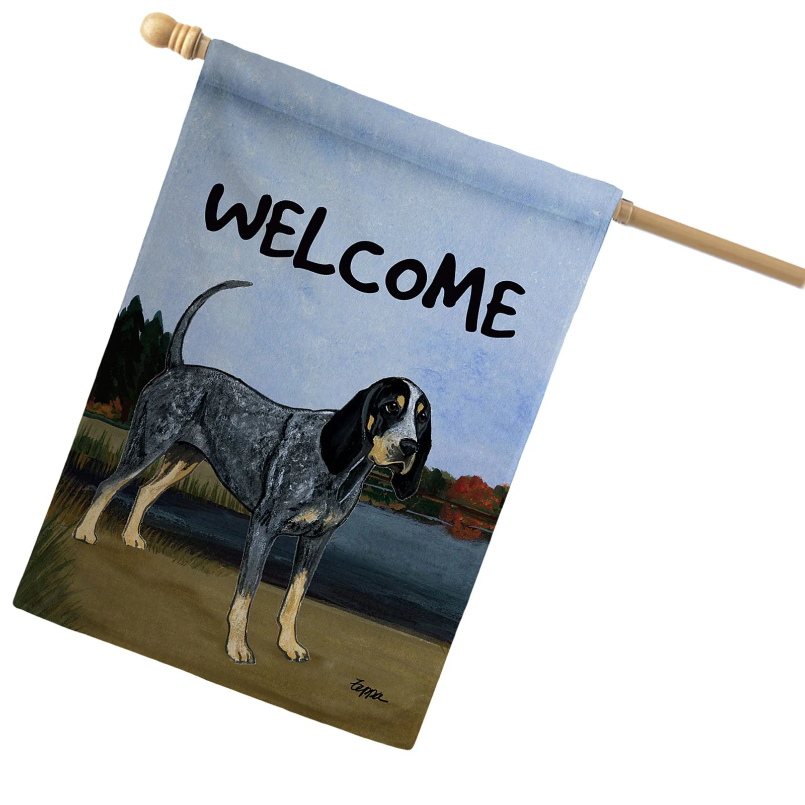 Bluetick Coonhound House Flag