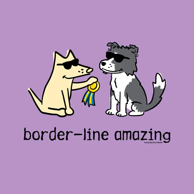 Border-Line Amazing - Ladies T-Shirt V-Neck - Image 2