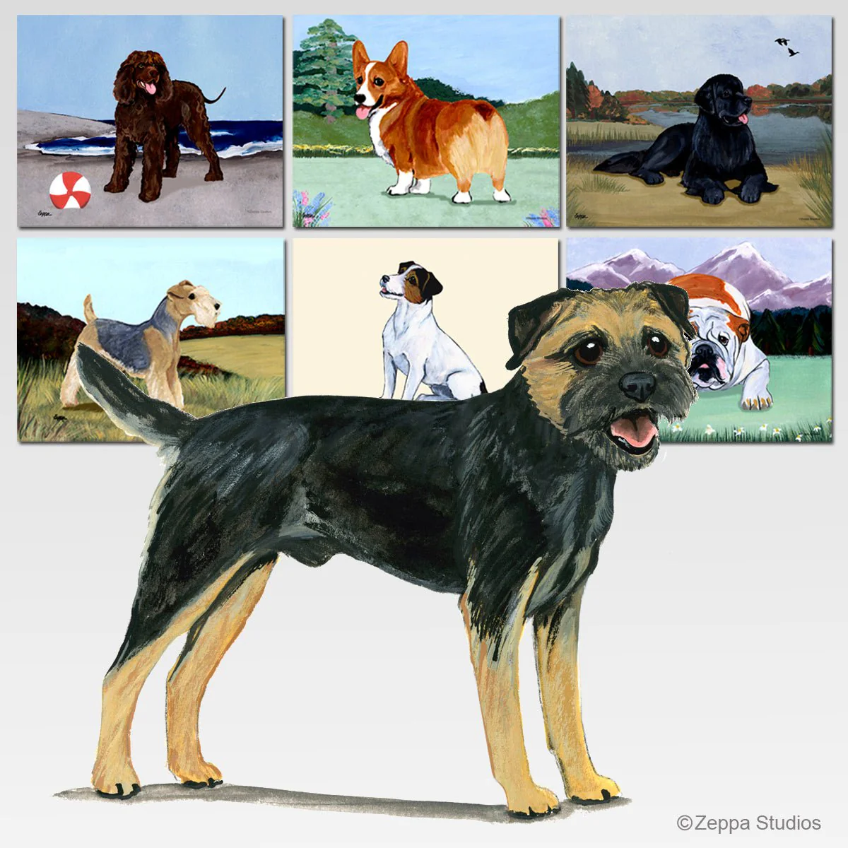 Border Terrier Scenic Cutting Board - Image 2