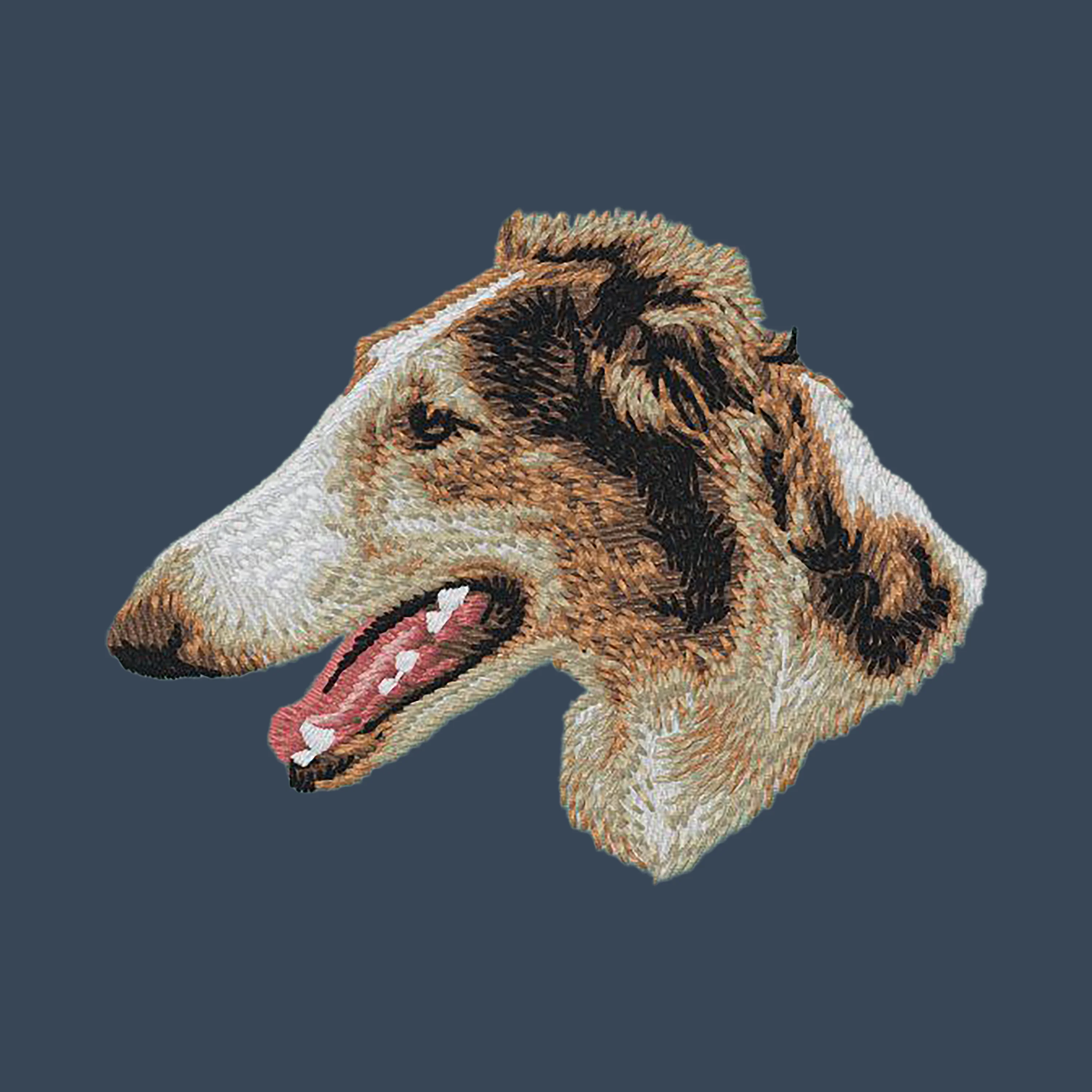Borzoi Embroidered Women's Denim Shirt - Image 4