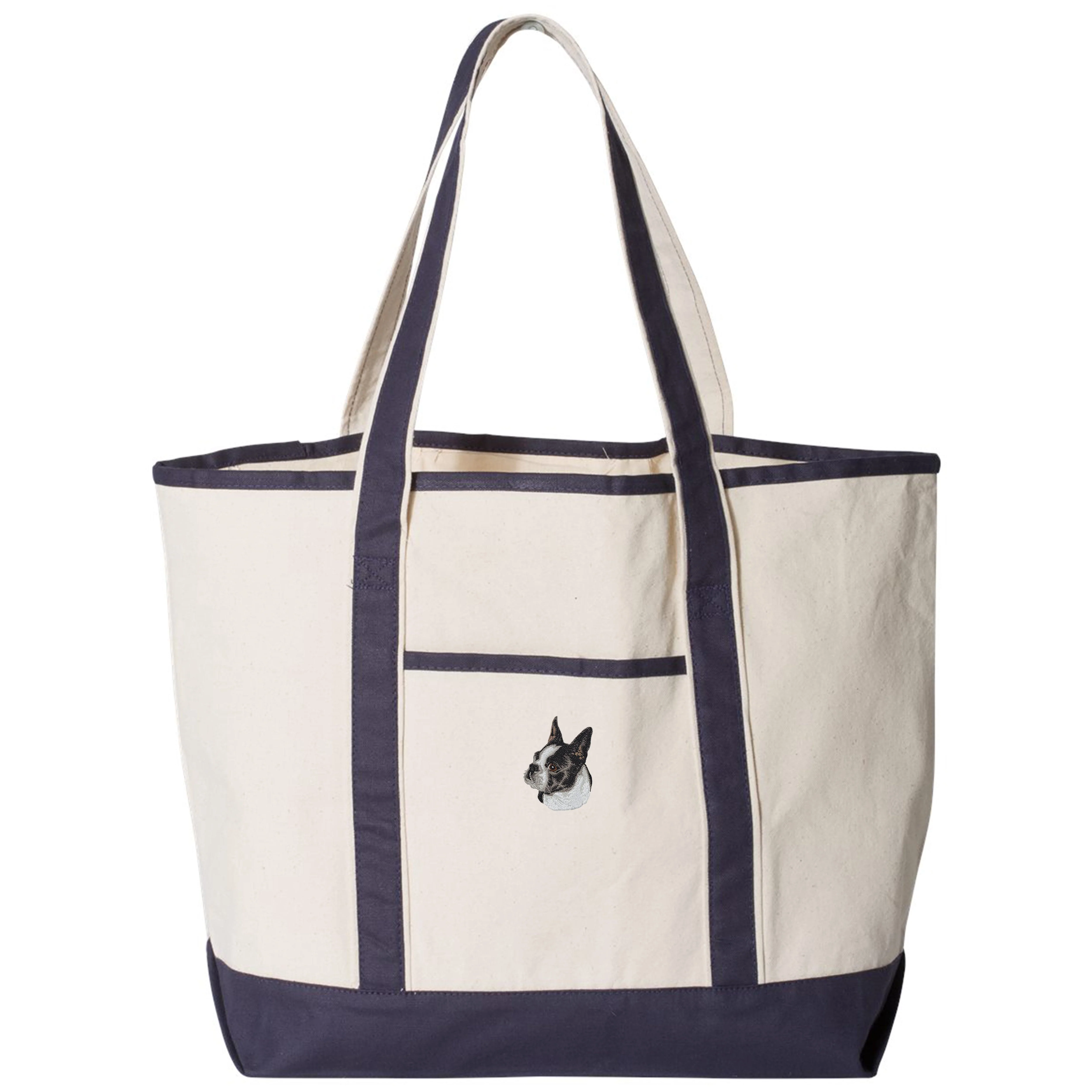 Boston Terrier Embroidered Tote - Image 2