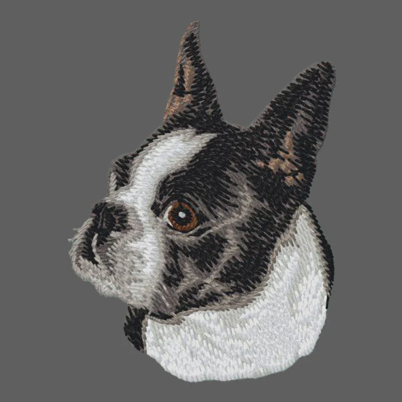 Boston Terrier Embroidered Women's Fleece Jacket - Image 2