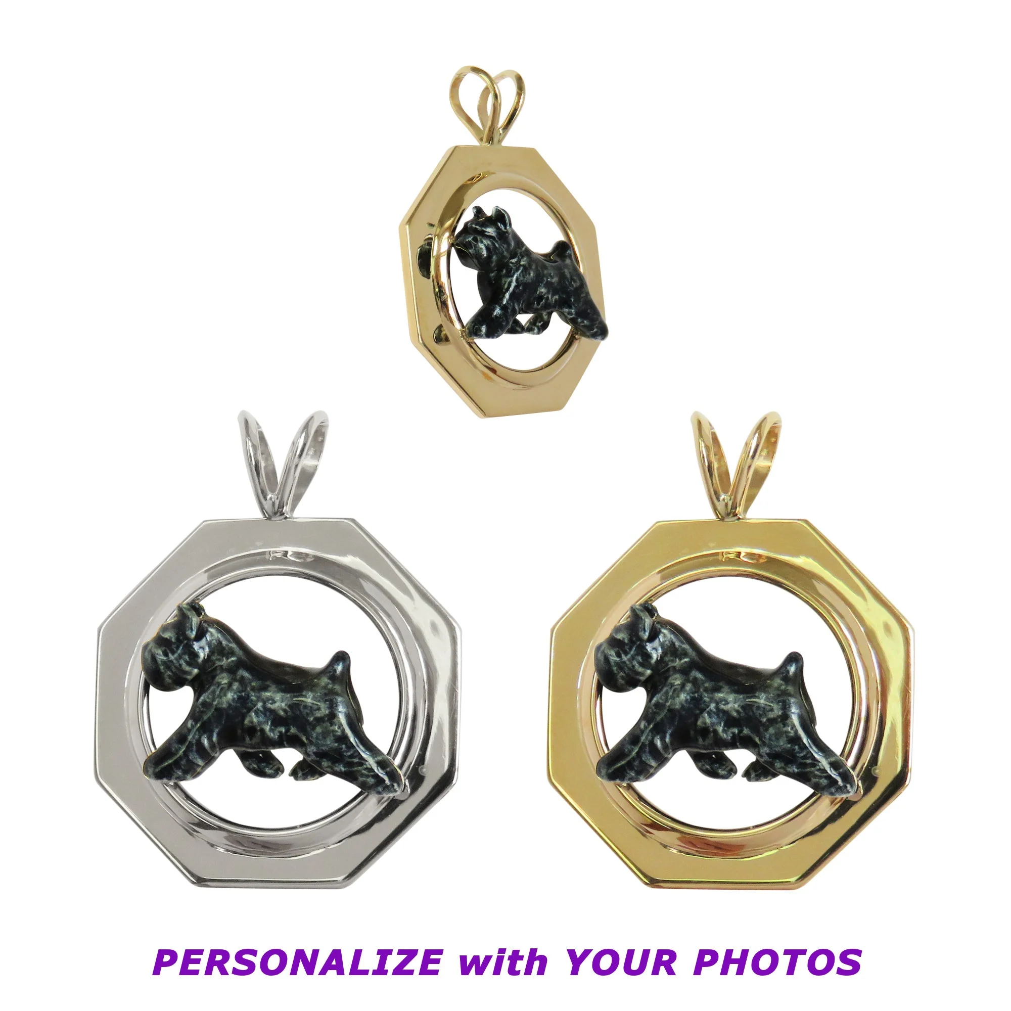 Bouvier Custom Enamel in Sterling Silver Octagon Pendant - Image 2