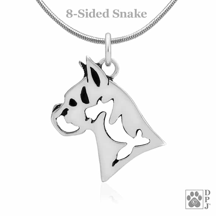 Boxer, Cropped Ears, Head, Pendant - Image 3
