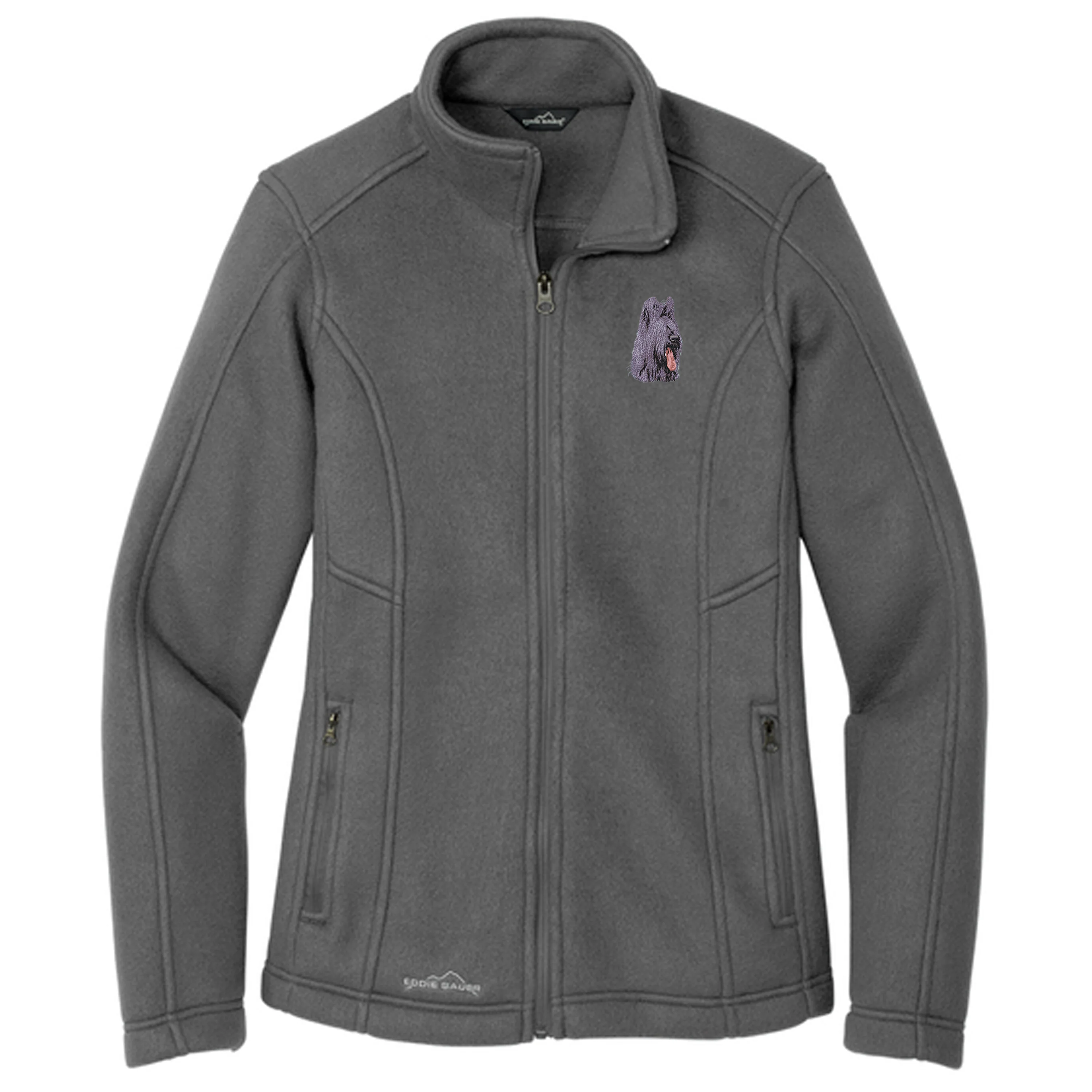 Briard Embroidered Women's Fleece Jacket