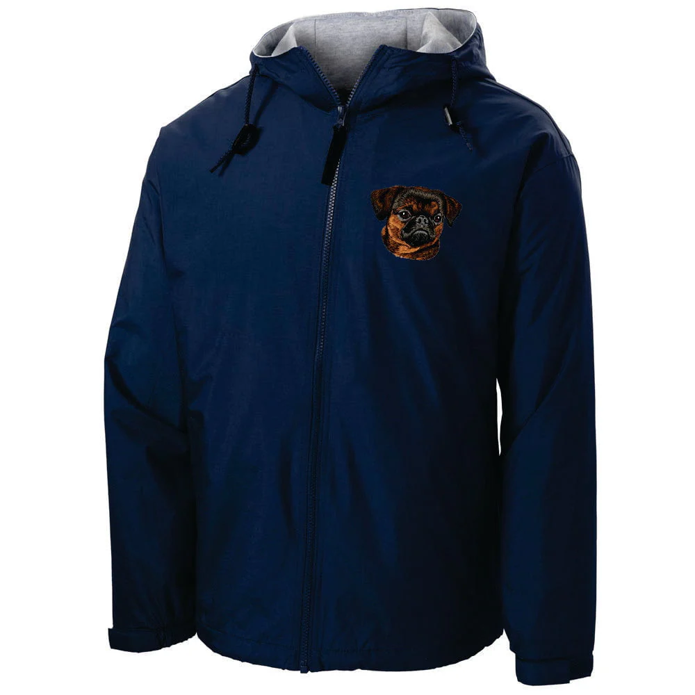 Brussels Griffon Embroidered Hooded Jacket