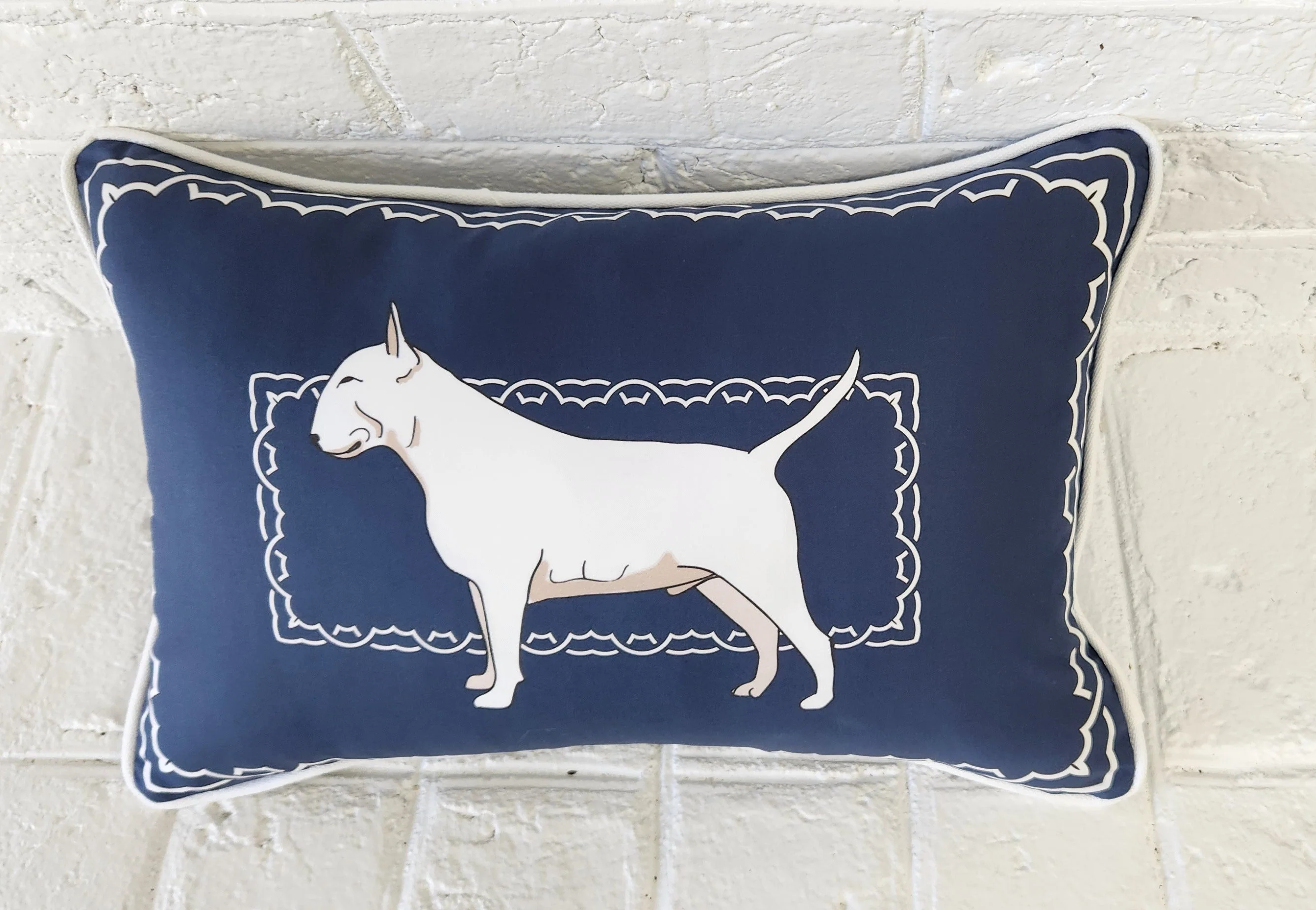 Bull Terrier Decorative Throw Pillow