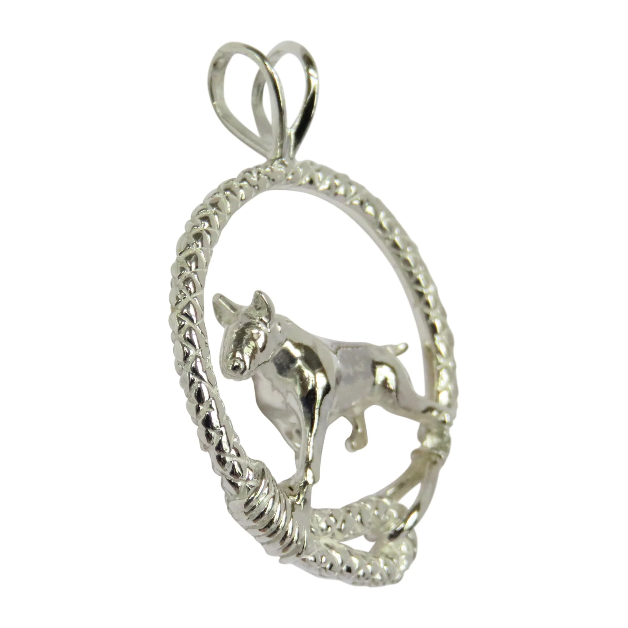 Bull Terrier in Sterling Silver Leash Pendant - Image 3
