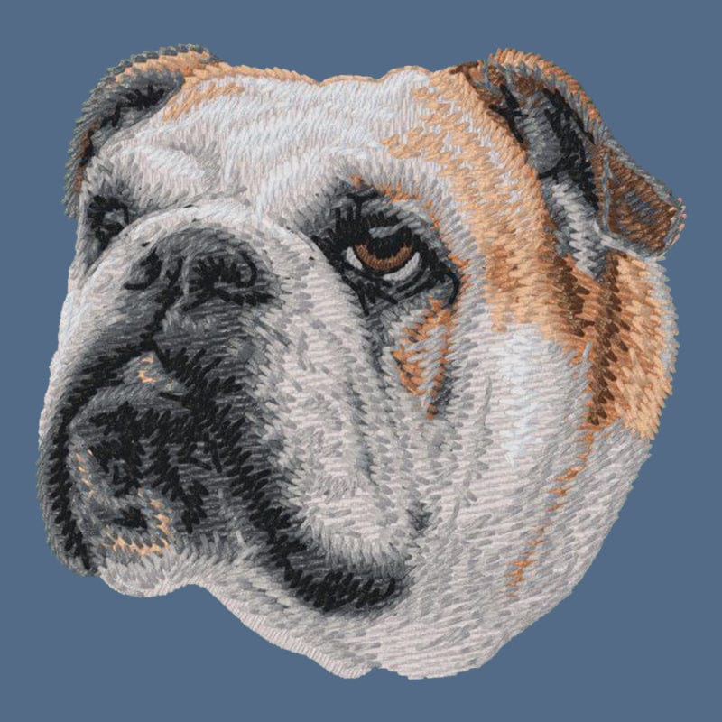 Bulldog Embroidered Women's Denim Shirt - Image 2