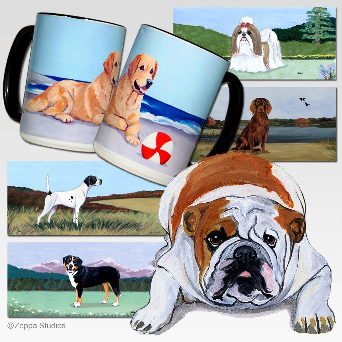 Bulldog Scenic Mug