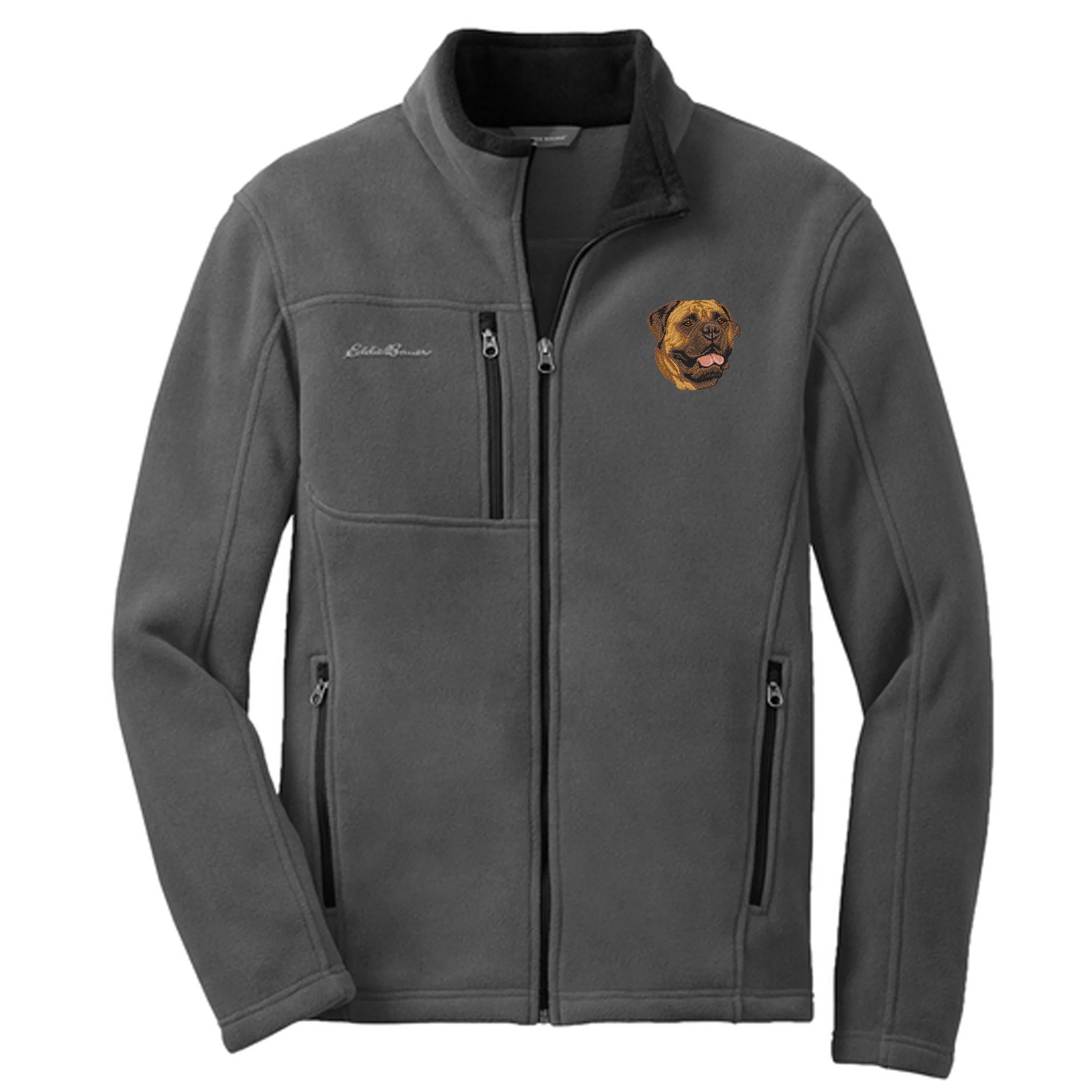 Bullmastiff Embroidered Men's Fleece Jacket