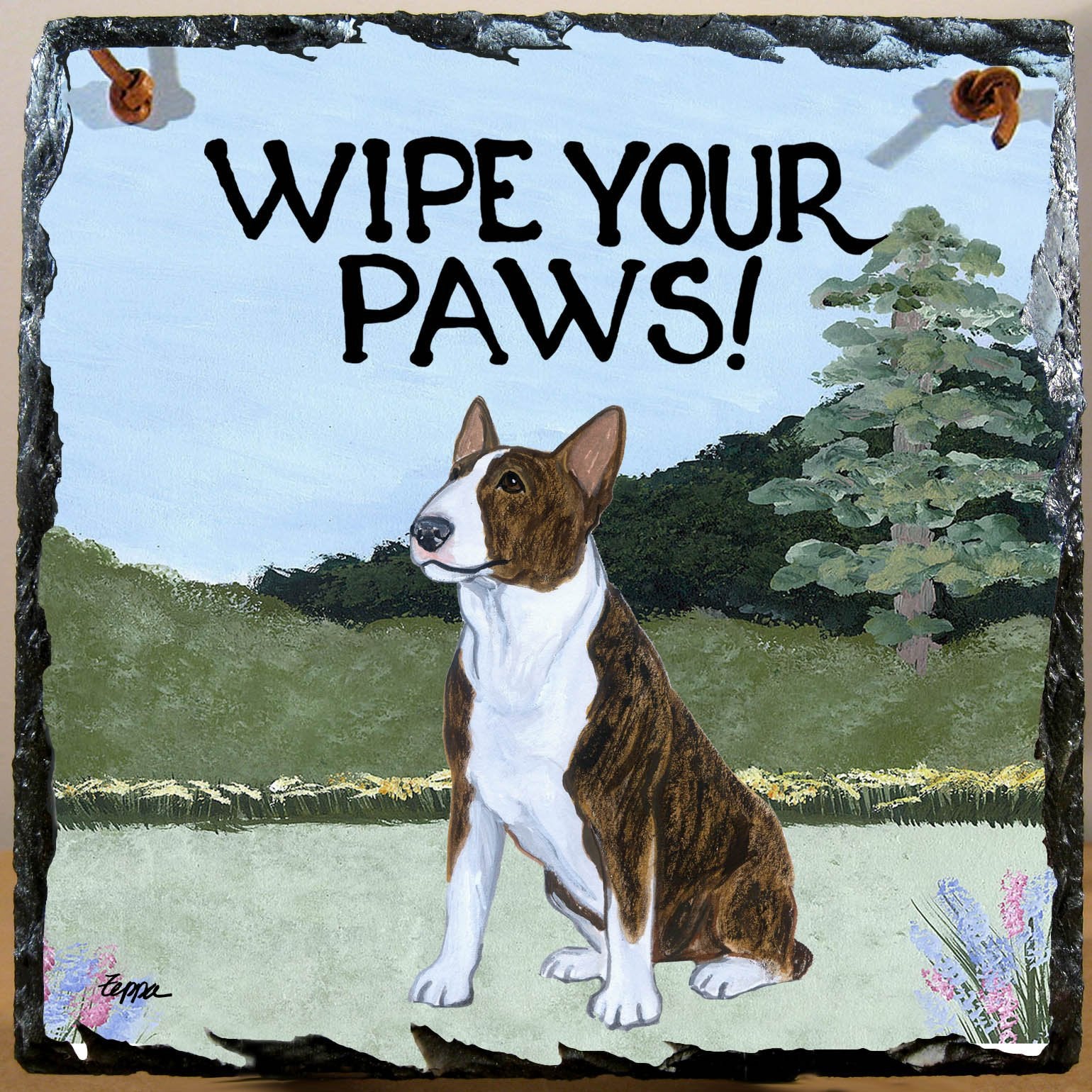 Bull Terrier Slate Sign
