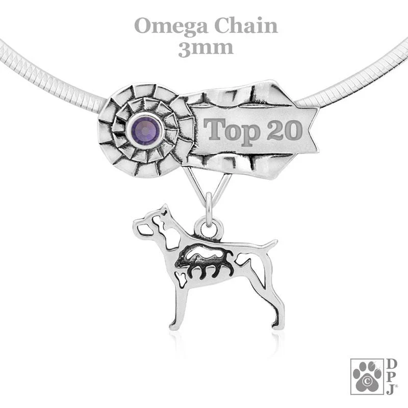Cane Corso with Boar, Body, Engravable Ribbon Charm Holder
