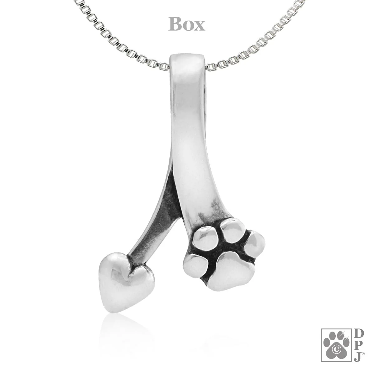 Paw and Heart Necklace, Canine Ties of Love Pendant - Image 2