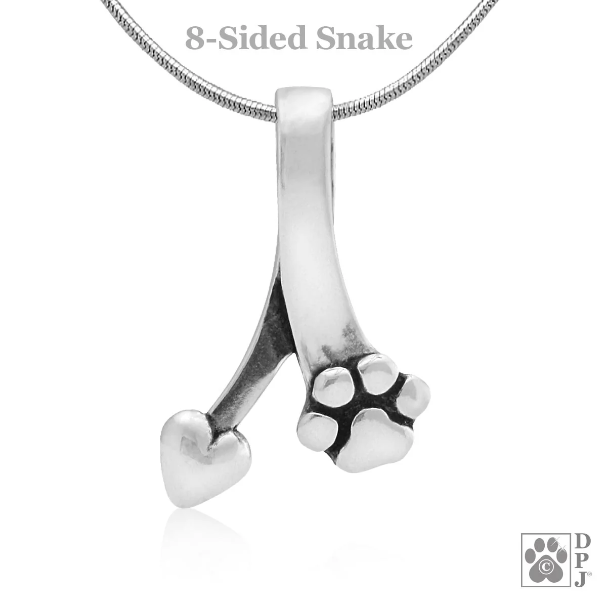 Paw and Heart Necklace, Canine Ties of Love Pendant - Image 3