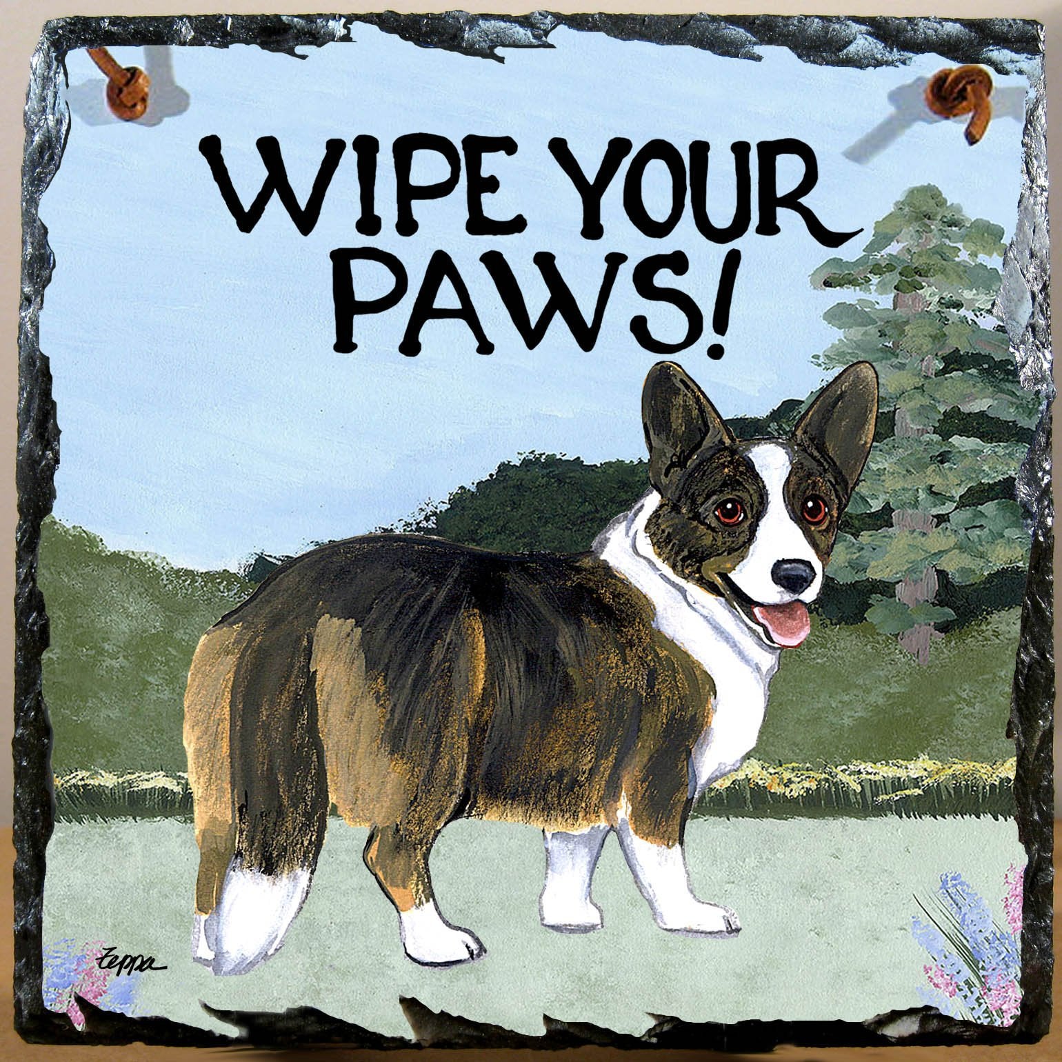 Cardigan Welsh Corgi Slate Sign