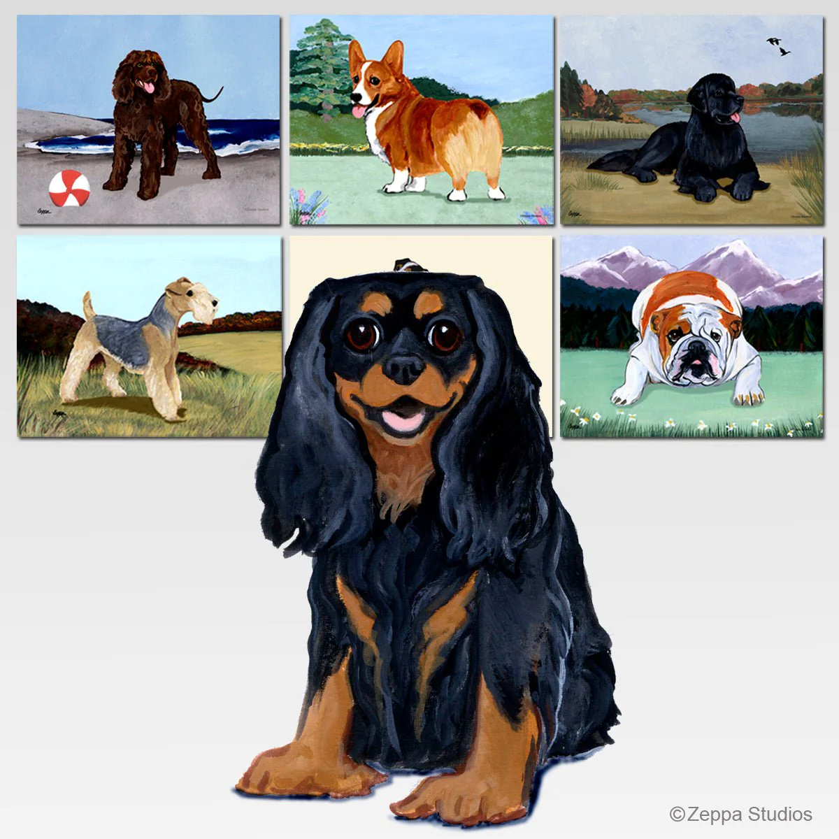 Cavalier King Charles Spaniel Scenic Cutting Board - Image 2