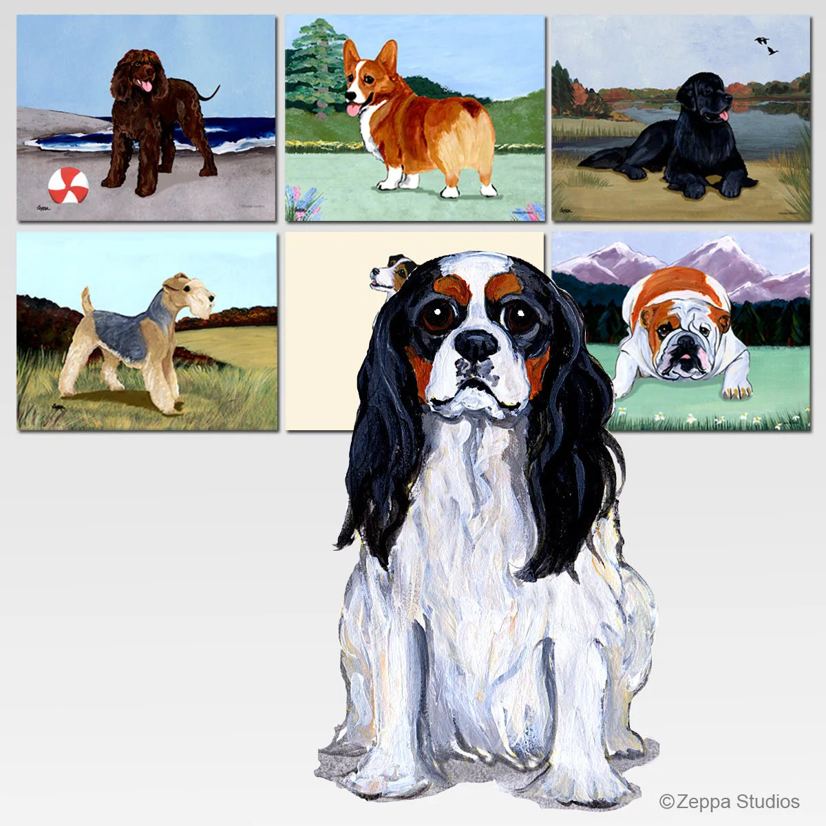 Cavalier King Charles Spaniel Scenic Cutting Board - Image 3