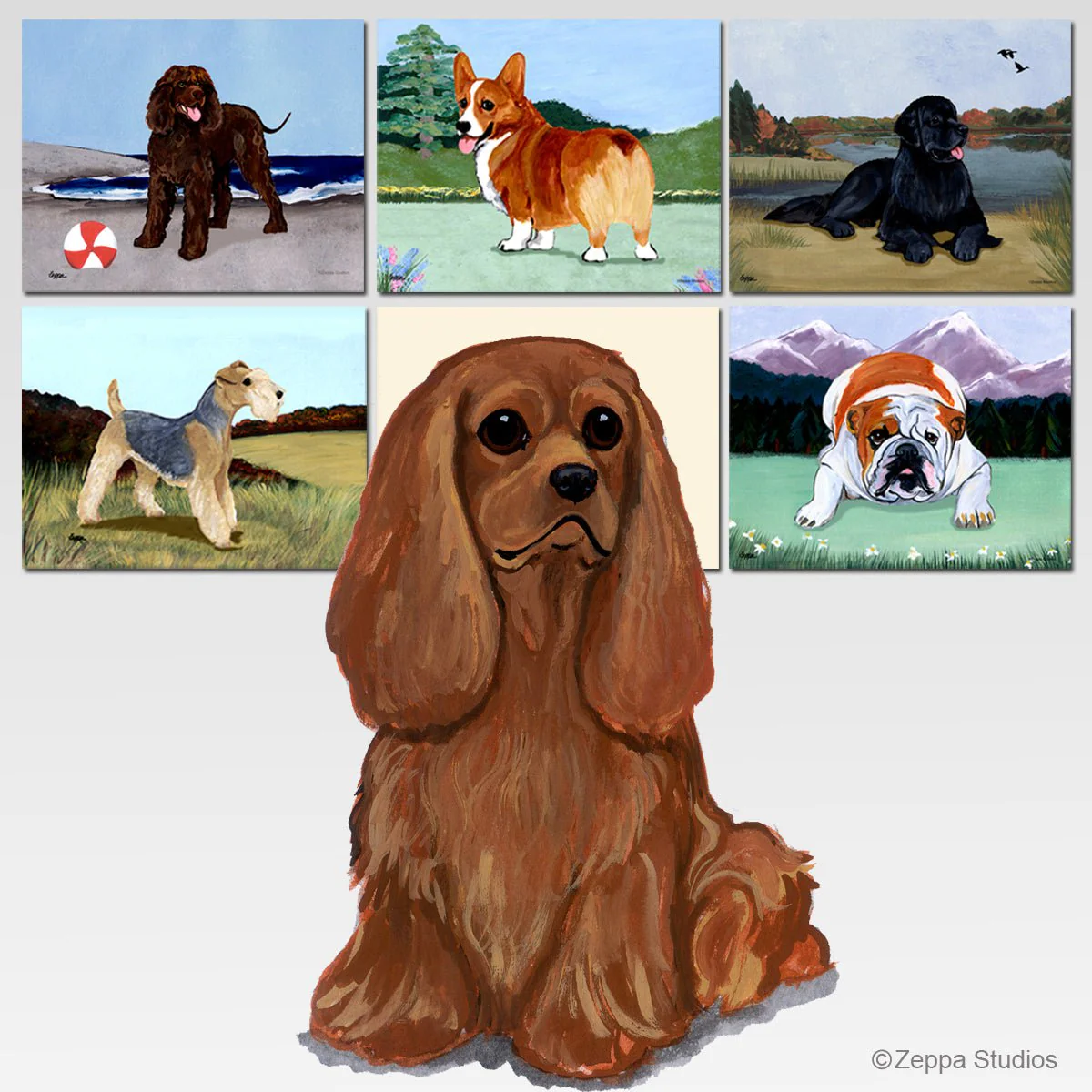 Cavalier King Charles Spaniel Scenic Cutting Board - Image 4