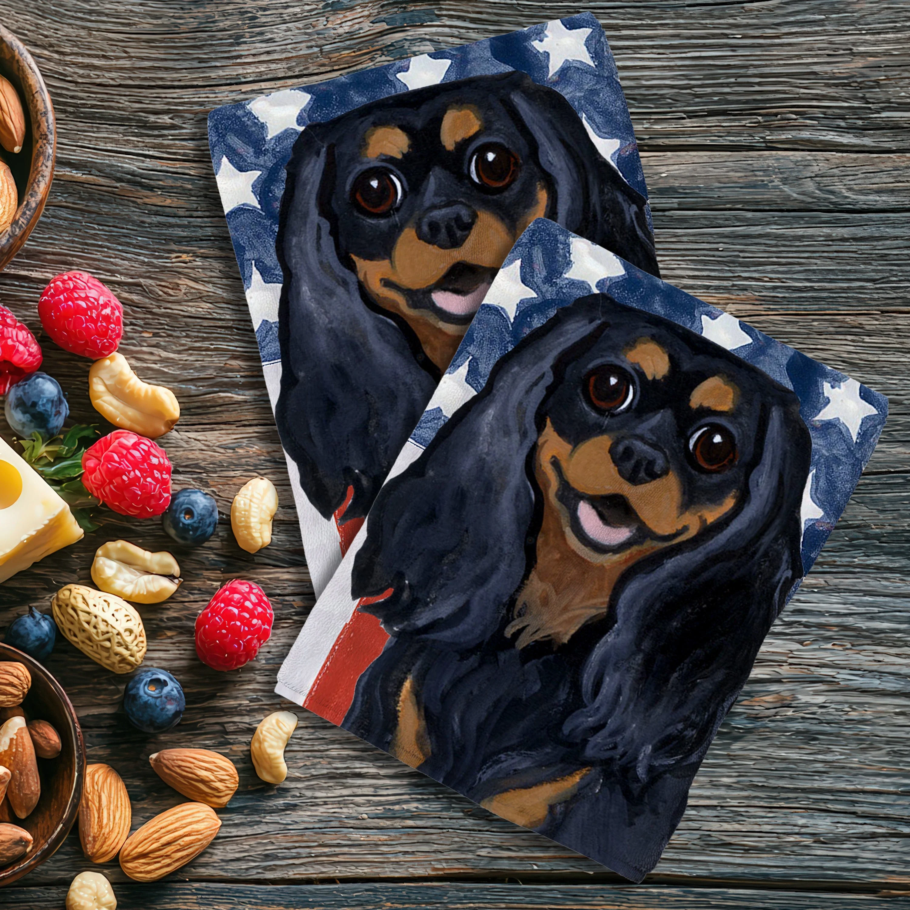 Cavalier King Charles Spaniel Americana Kitchen Towel Set - Image 2