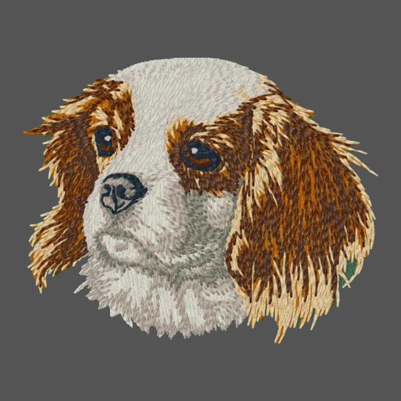 Cavalier King Charles Spaniel Embroidered Men's Fleece Jacket - Image 6