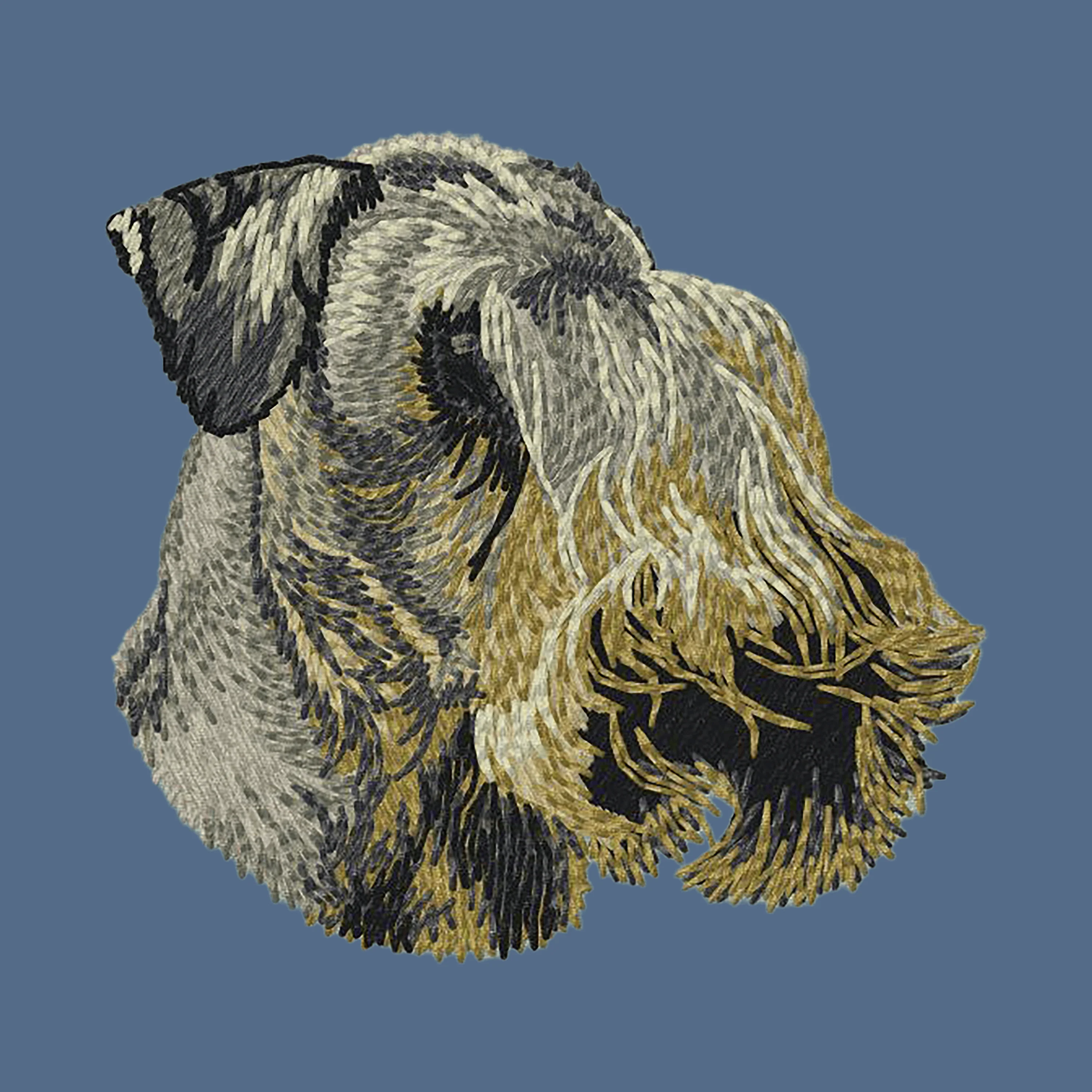 Cesky Terrier Embroidered Women's Denim Shirt - Image 3