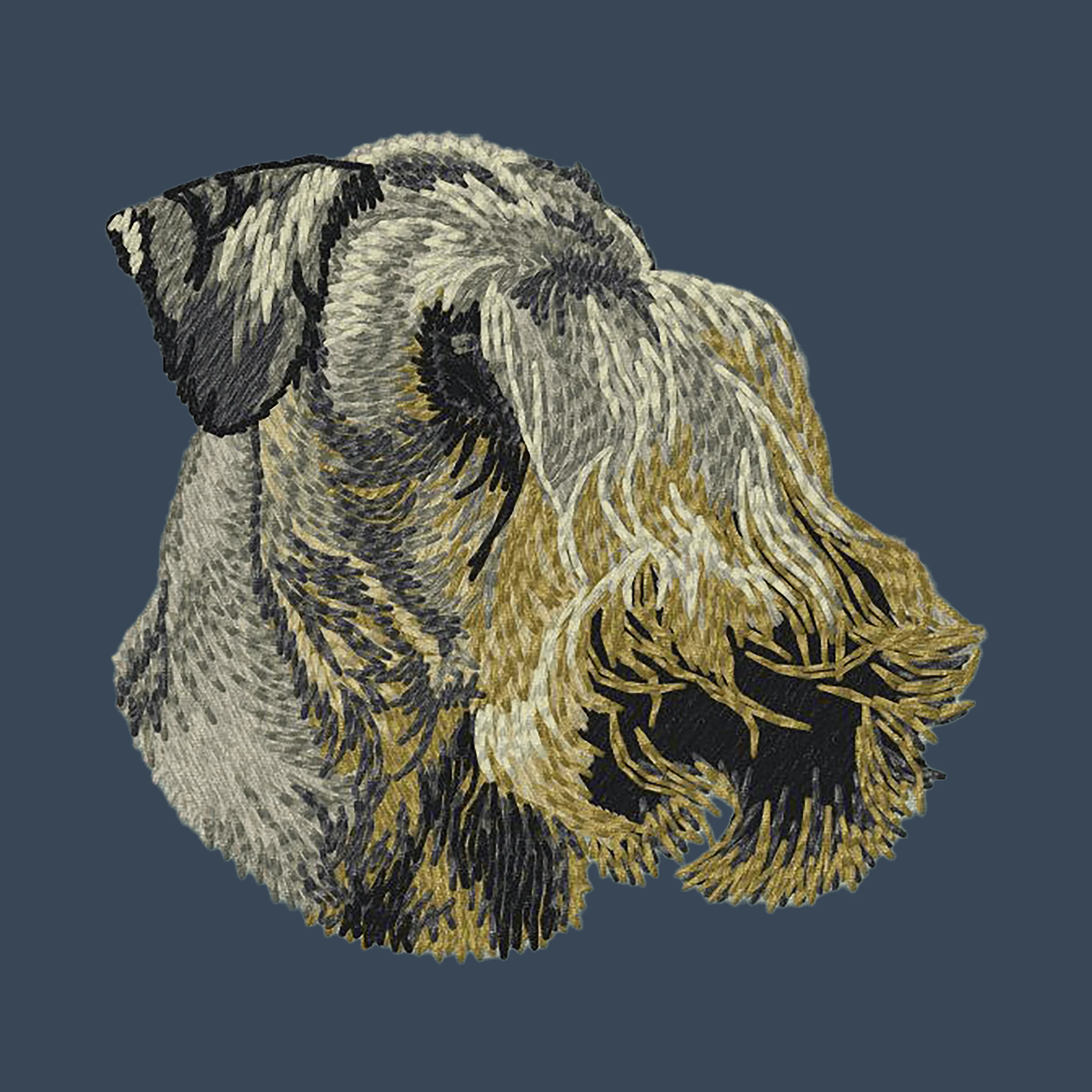 Cesky Terrier Embroidered Women's Denim Shirt - Image 4