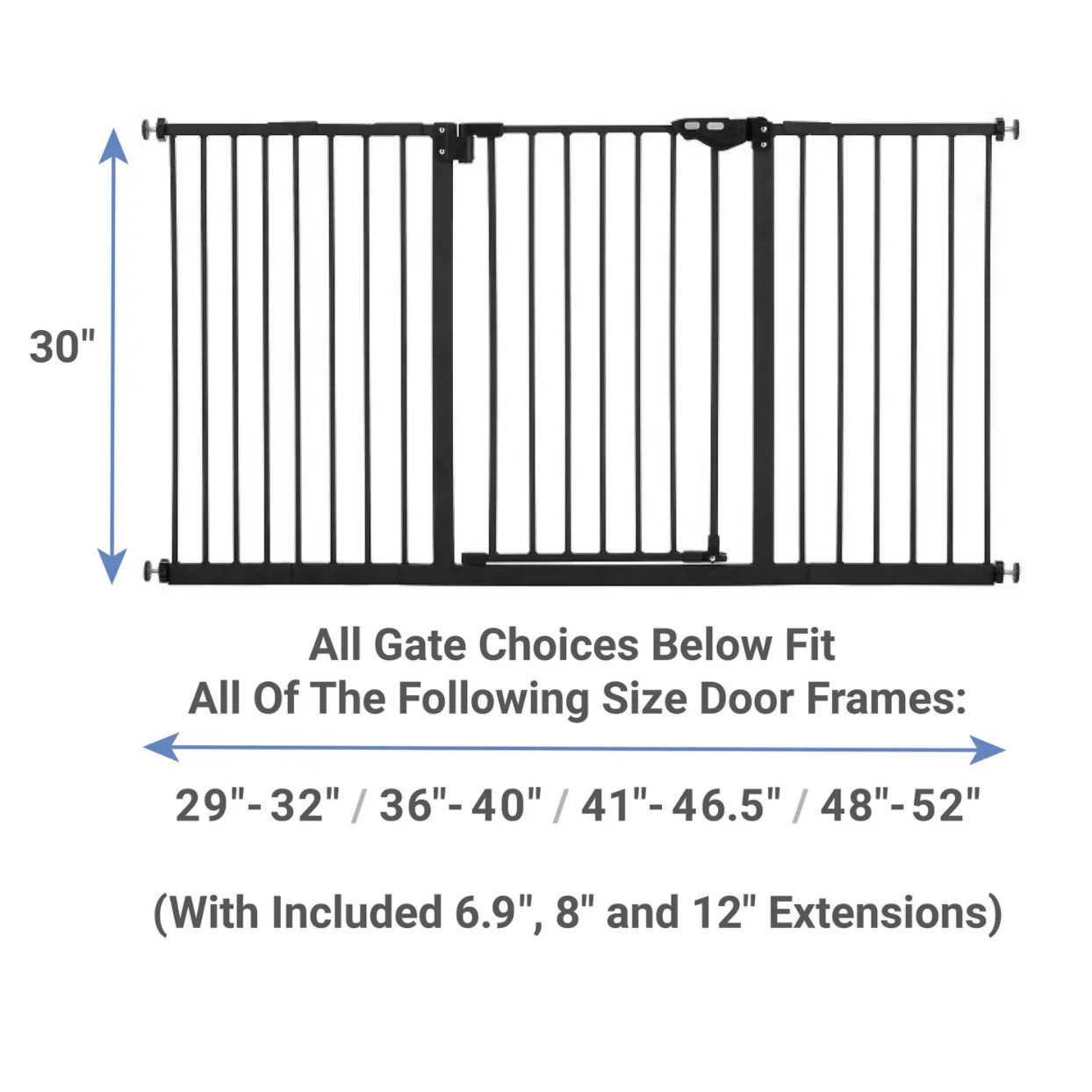 Frisco Extra Wide Auto-Close Pet Gate, 30-in Height - Image 2