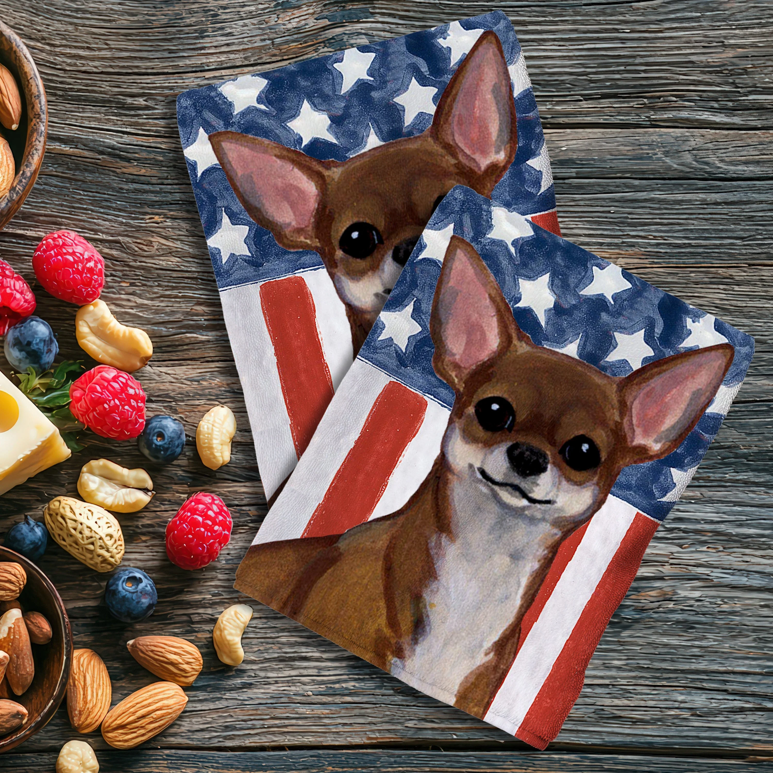 Chihuahua Americana Kitchen Towel Set - Image 3