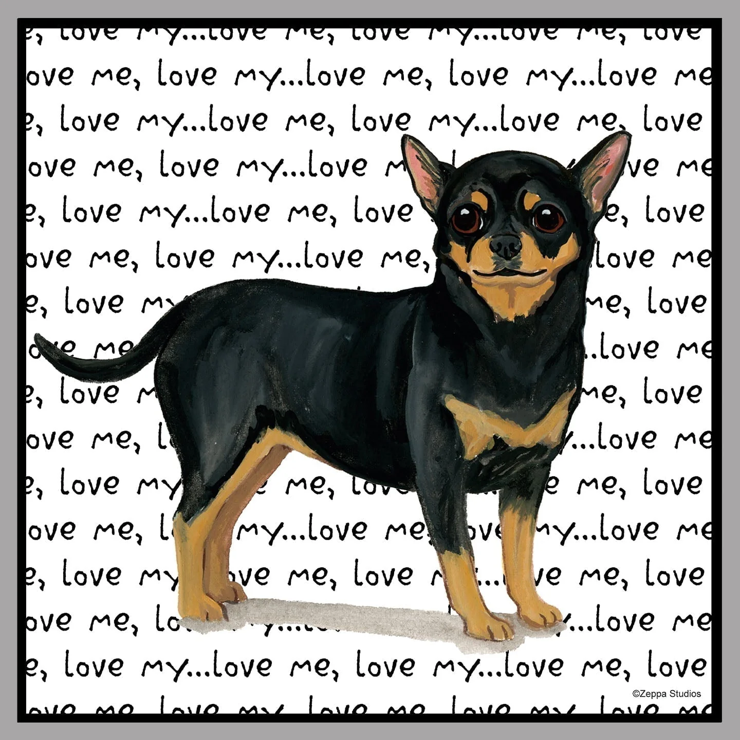 Chihuahua Love Text - Women's V-Neck T-Shirt - Image 2