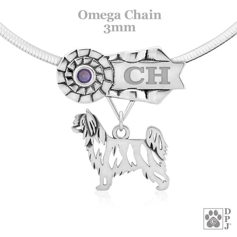 Chinese Crested, Powderpuff, Body, Engravable Ribbon Charm Holder