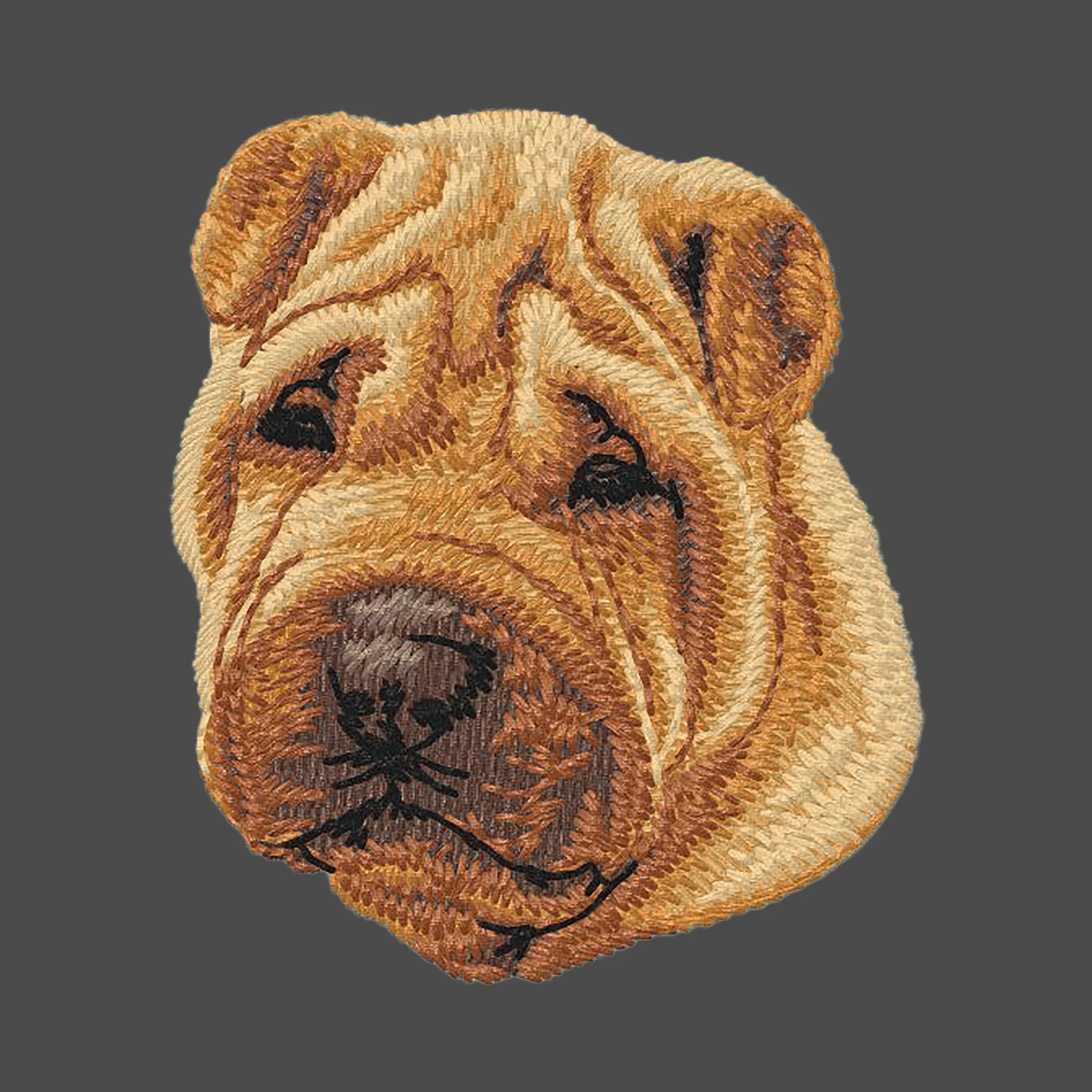 Chinese Shar-Pei Embroidered Men's Fleece Jacket - Image 2