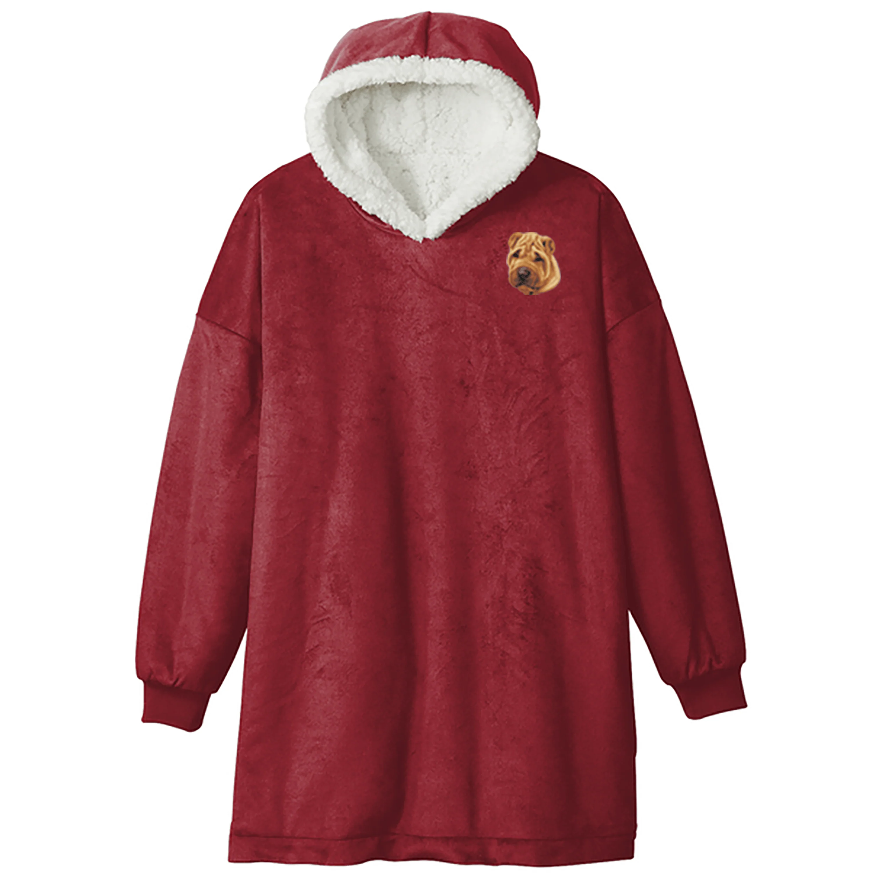 Chinese Shar-Pei Embroidered Wearable Blanket