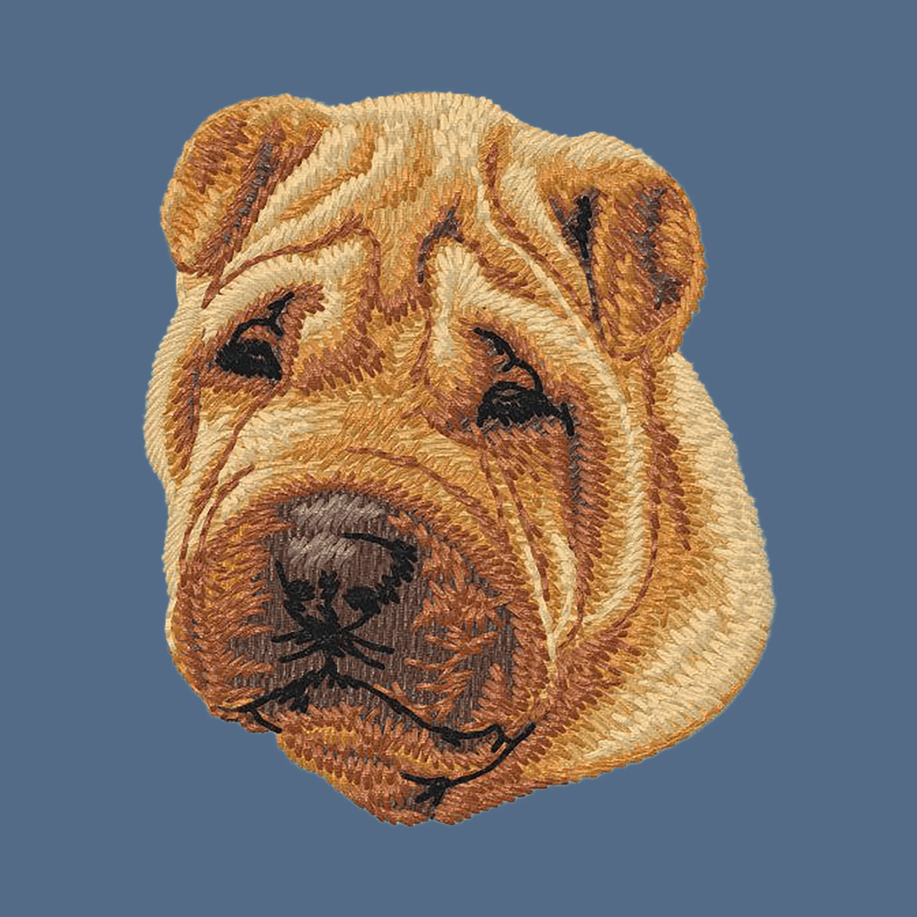 Chinese Shar-Pei Embroidered Women's Denim Shirt - Image 4