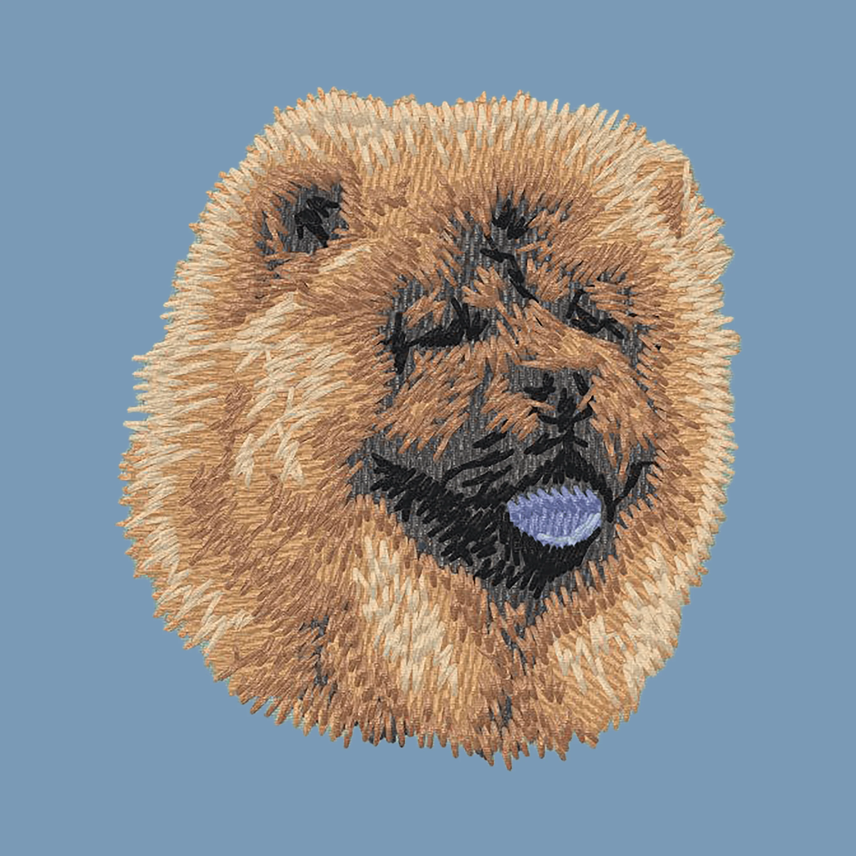 Chow Chow Embroidered Men's Denim Shirt - Image 2