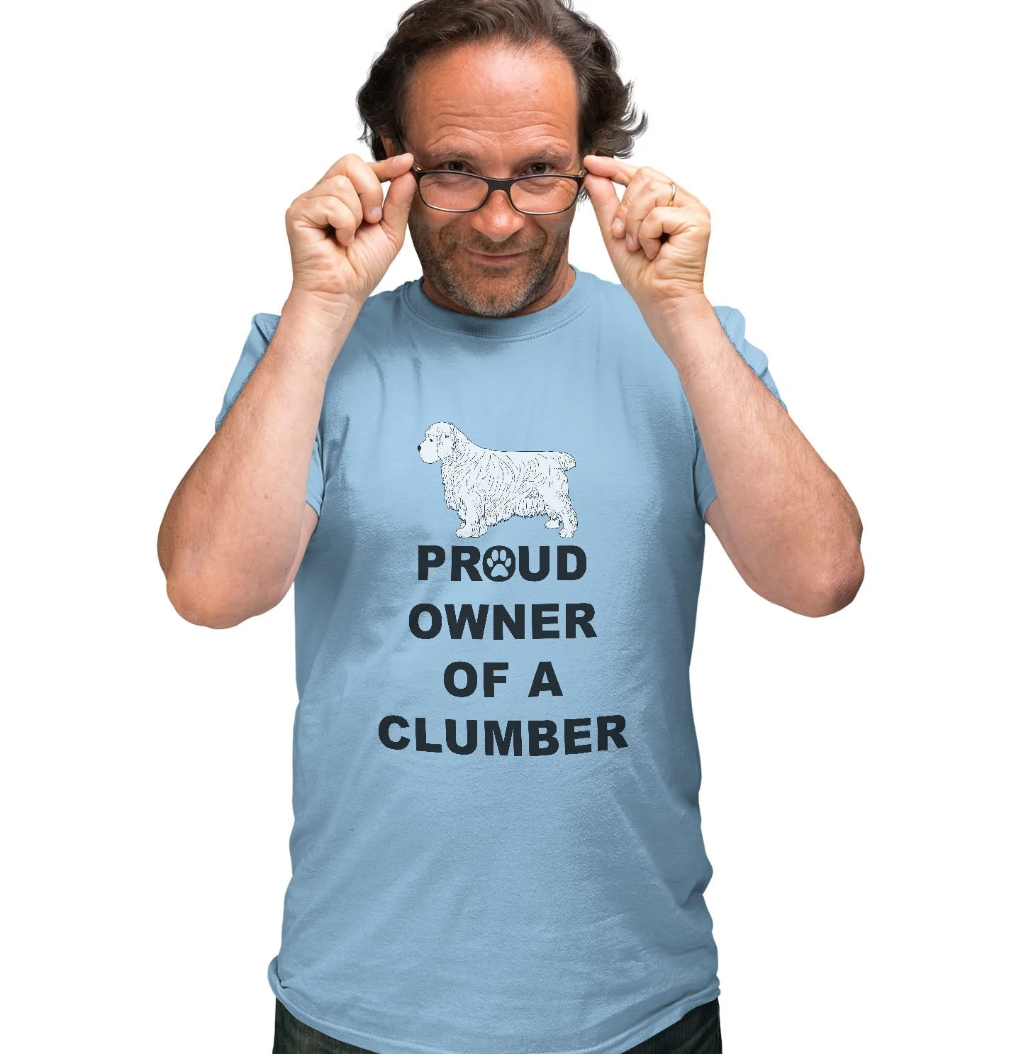 Clumber Spaniel Proud Owner - Adult Unisex T-Shirt - Image 4