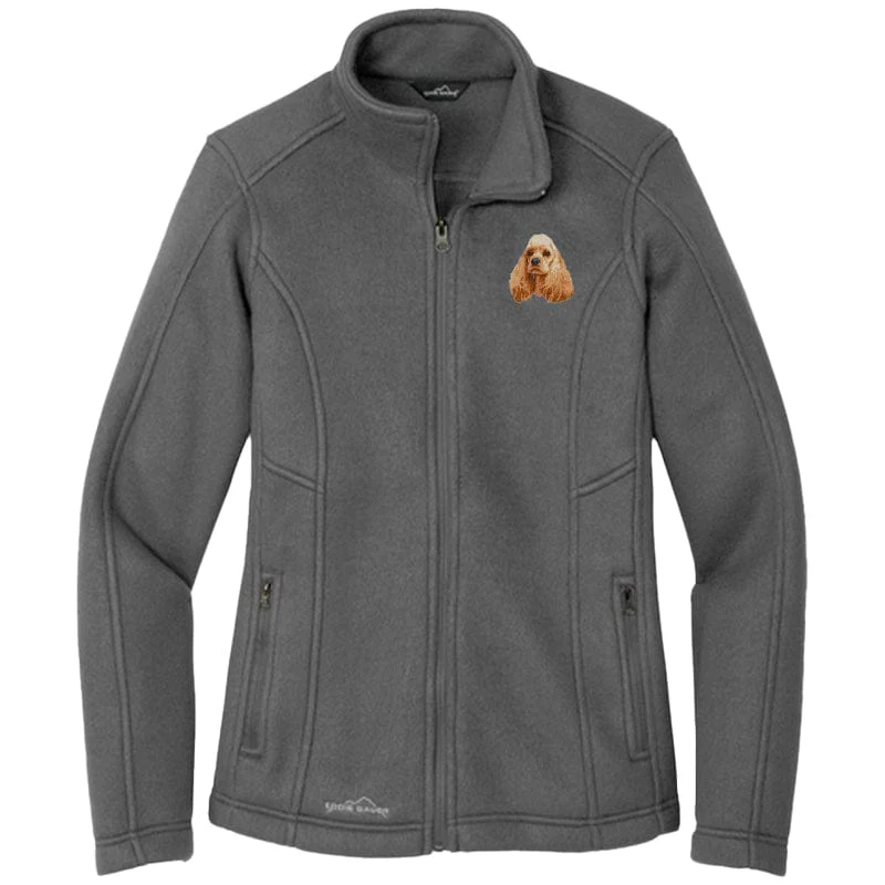 Cocker Spaniel Embroidered Women's Fleece Jacket