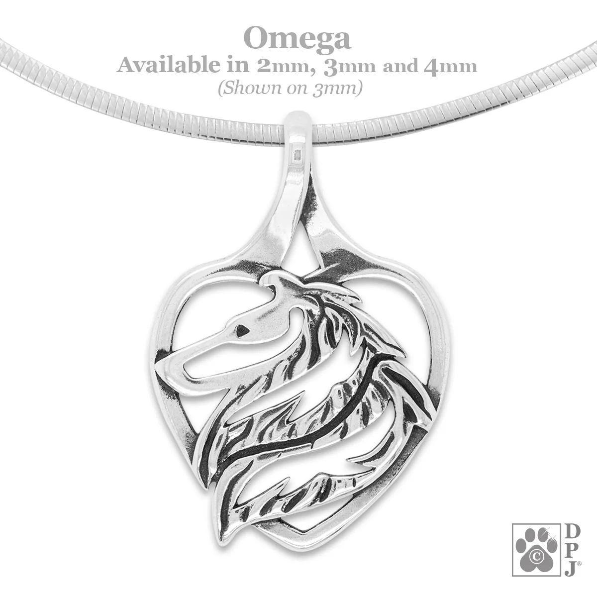 Collie In Heart Necklace - Image 3