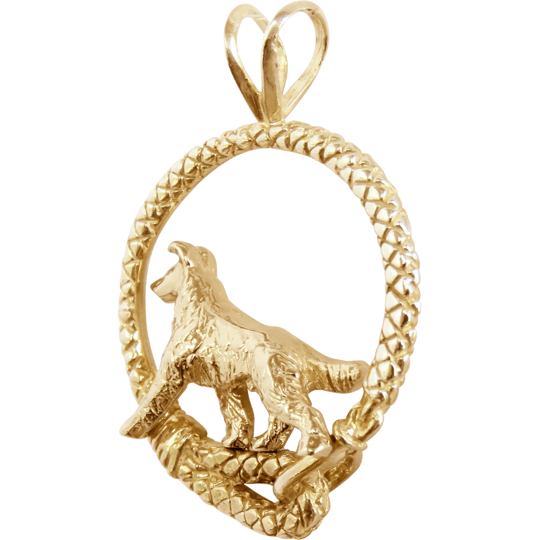 Smooth Coat Collie Solid 14K Gold Leash Pendant - Image 3