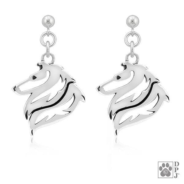 Collie, Rough Coat, Head, Earring - Image 2