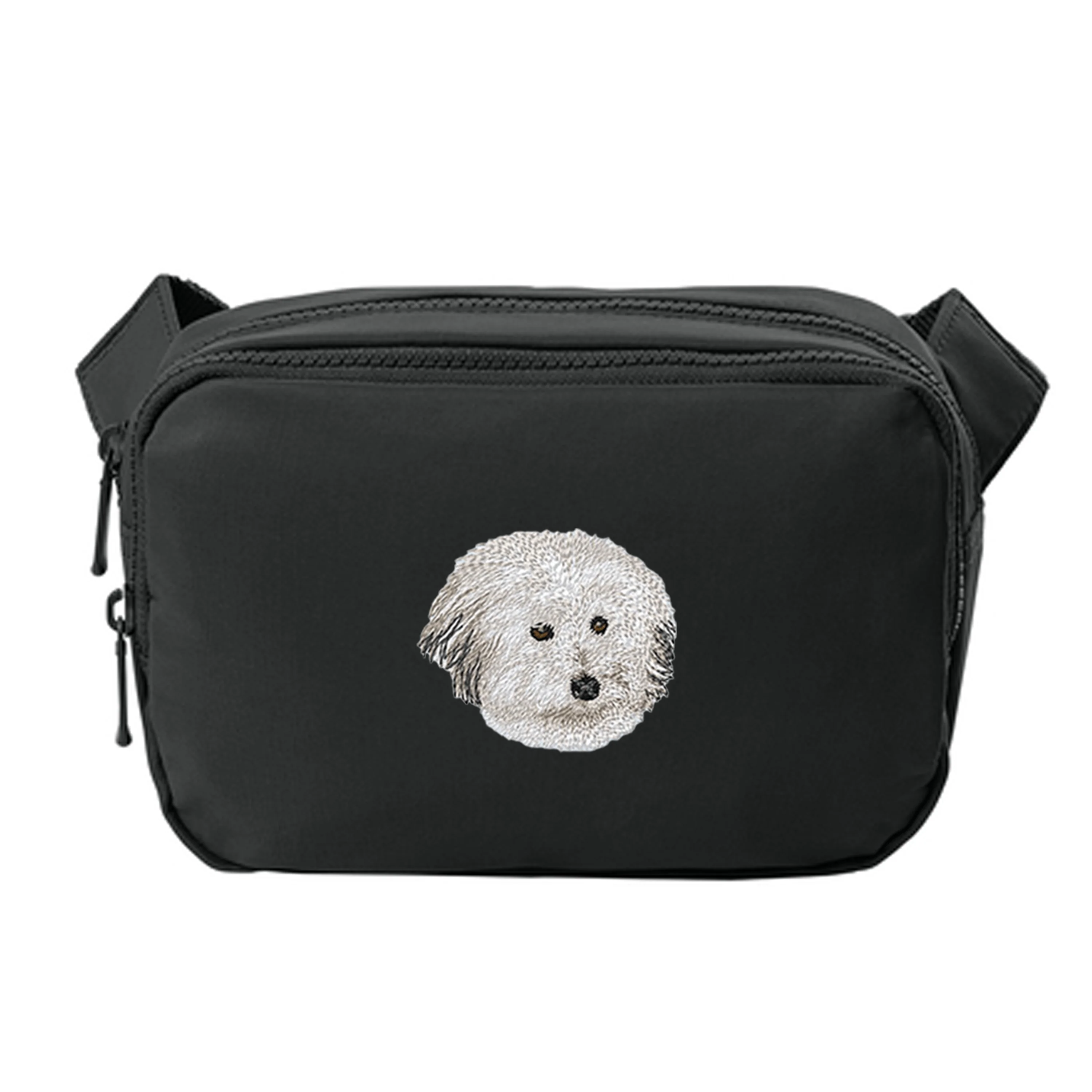 Coton de Tulear Embroidered Crossbody Bag