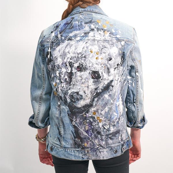 Customized Hand-Painted Dog Breed Denim Jackets - Image 3
