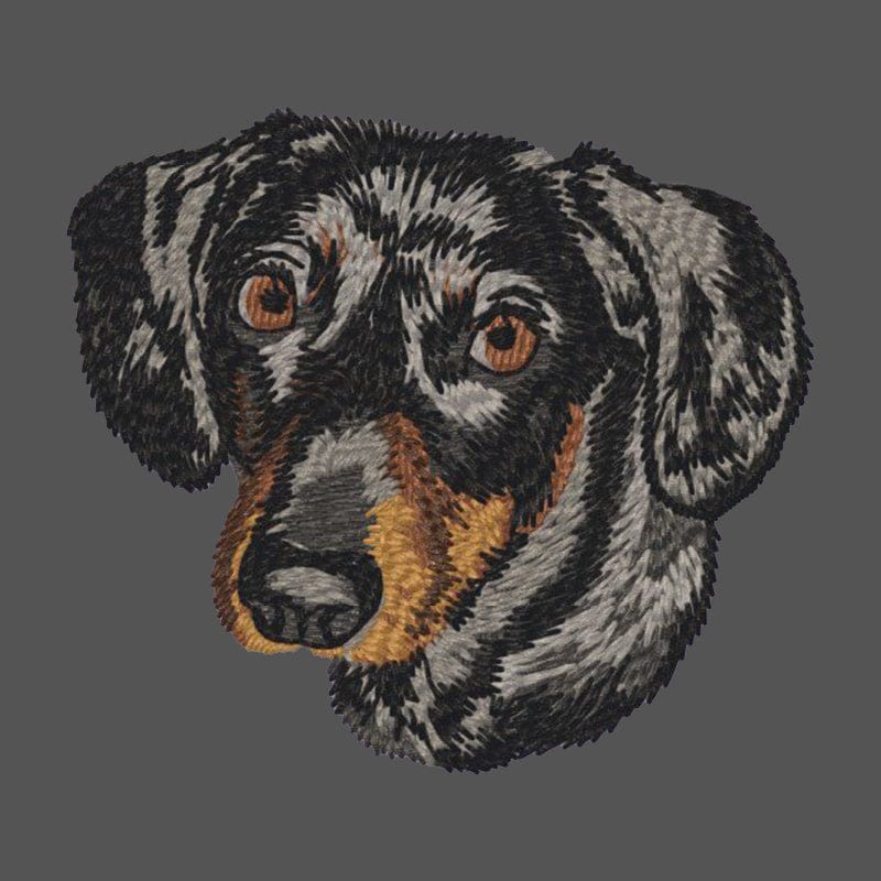 Dachshund Embroidered Men's Fleece Jacket - Image 2