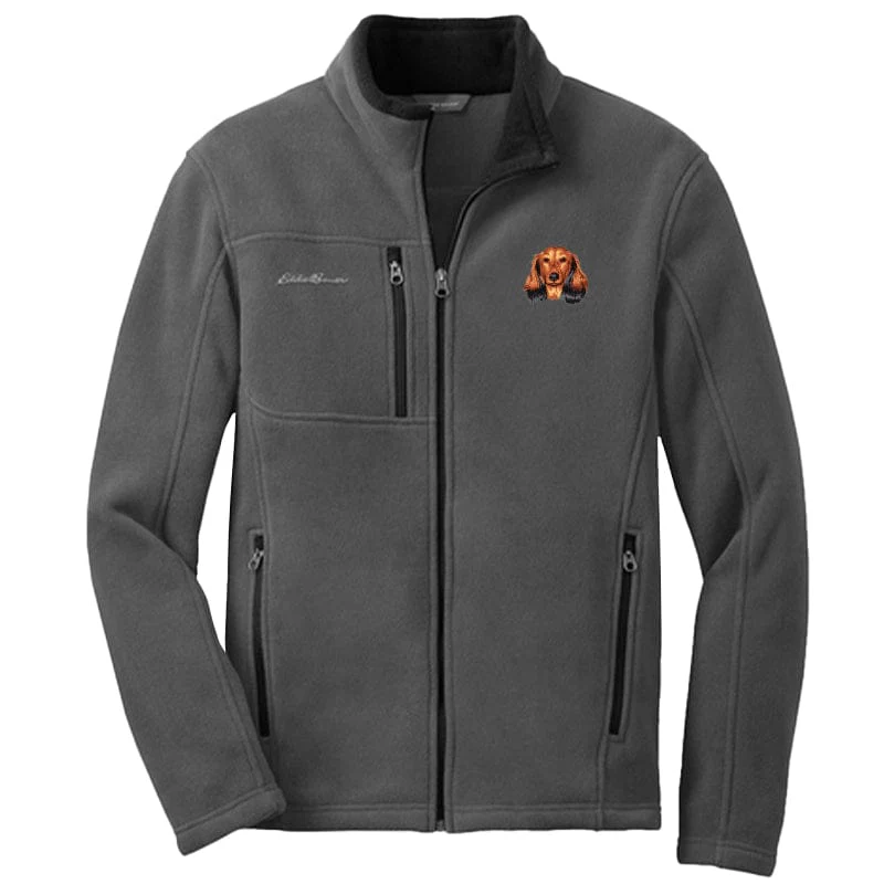 Dachshund Embroidered Men's Fleece Jacket - Image 3